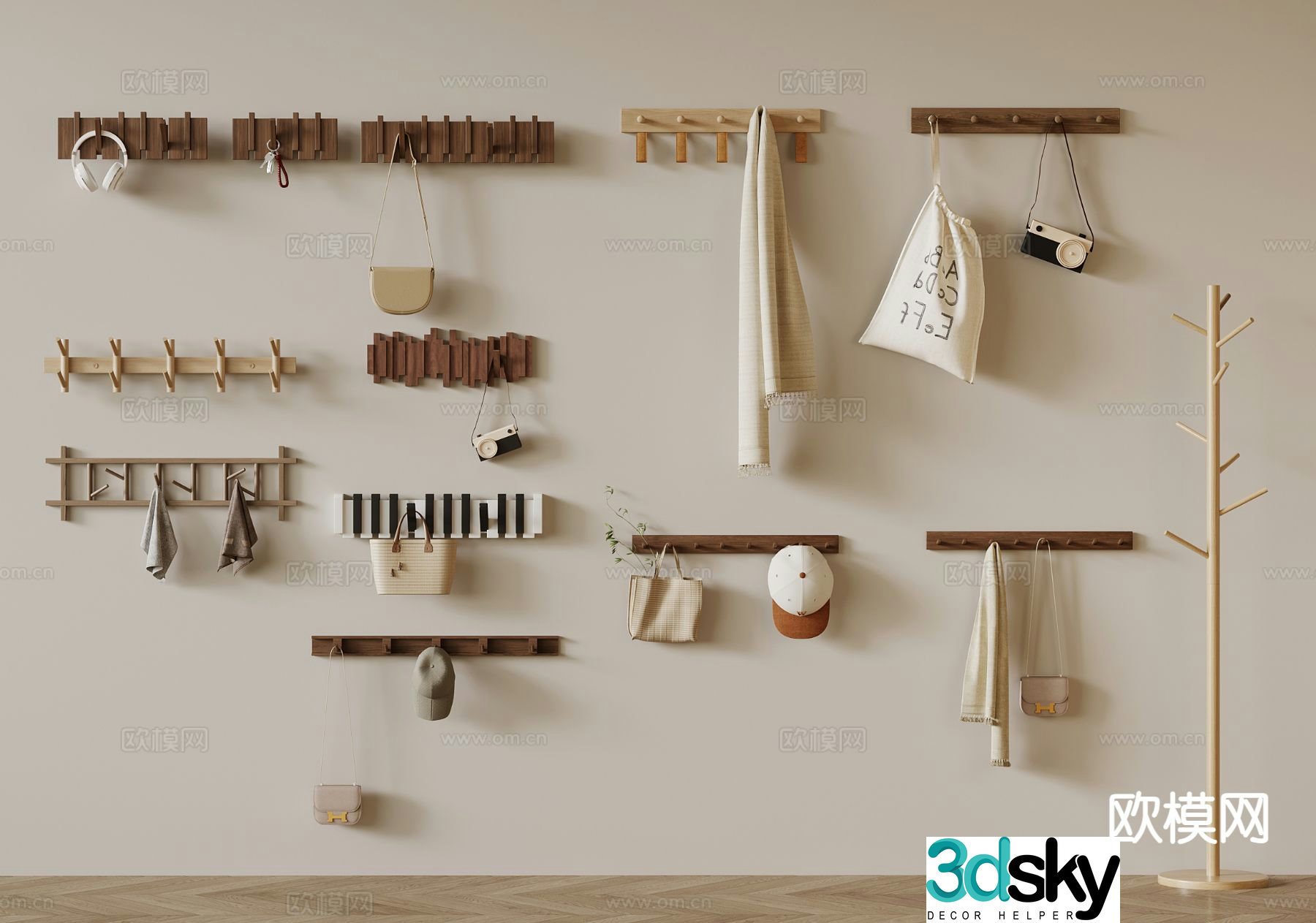 Clothes hook clothes board clothes hanger 3d model
