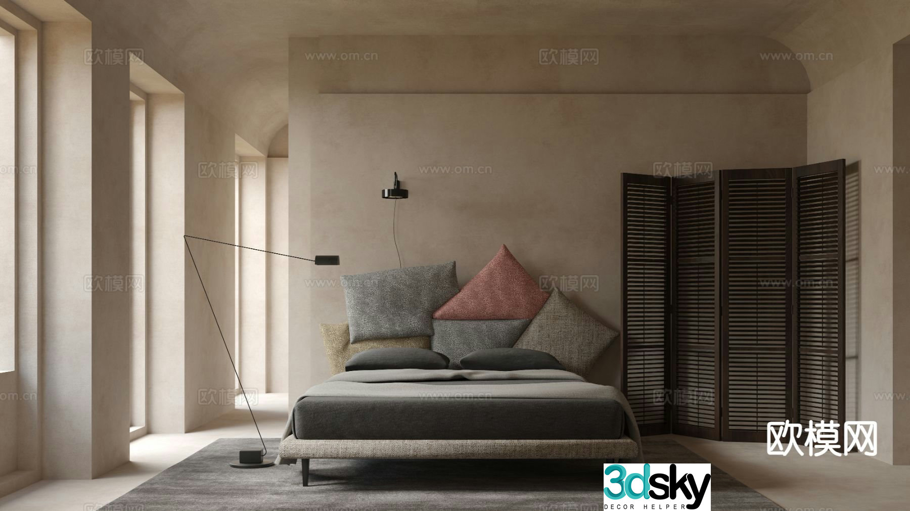 Bonaldo double bed 3d model