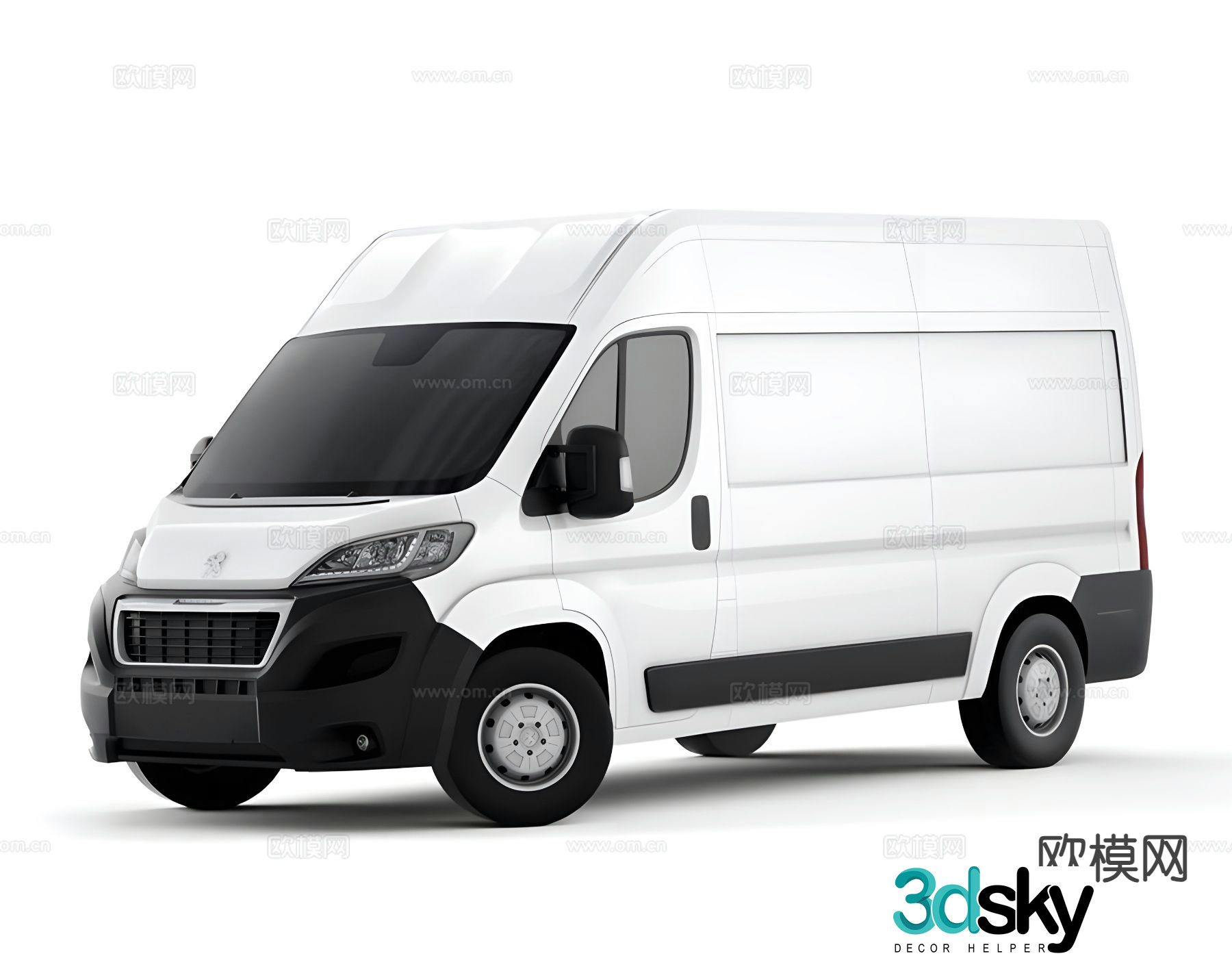 peugeot transporter van 3d model