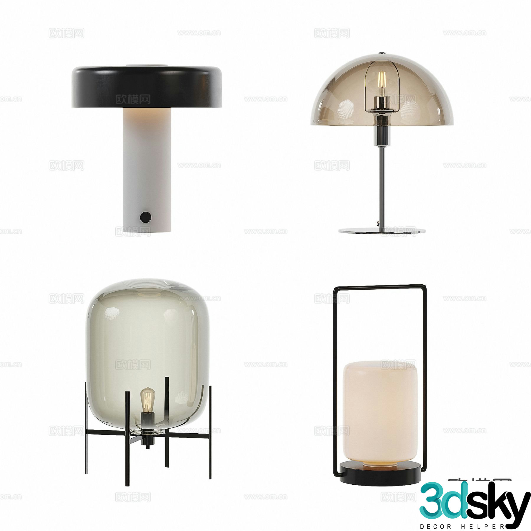 Light luxury desk lamp Simple desk lamp 3D model