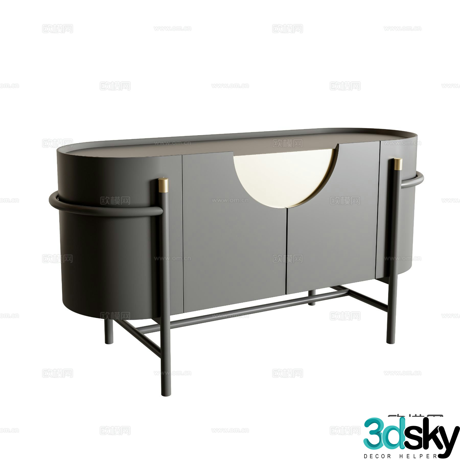 Modern bedside table 3d model