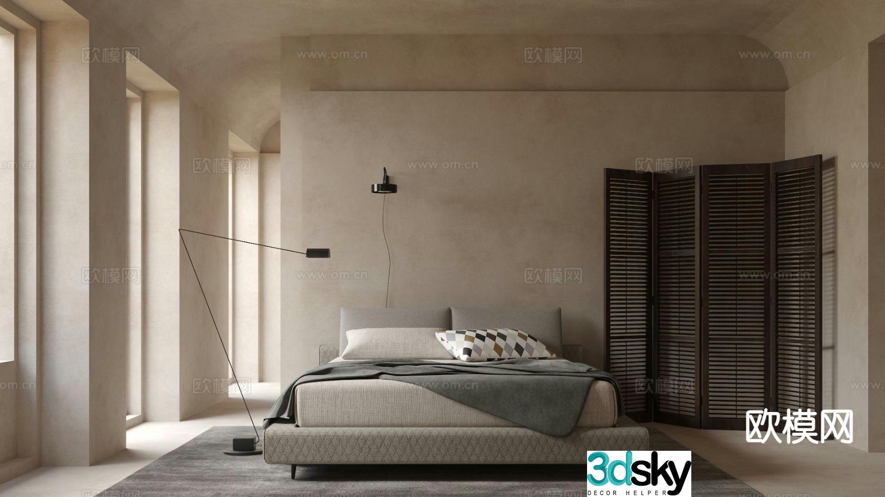 Bonaldo double bed 3d model