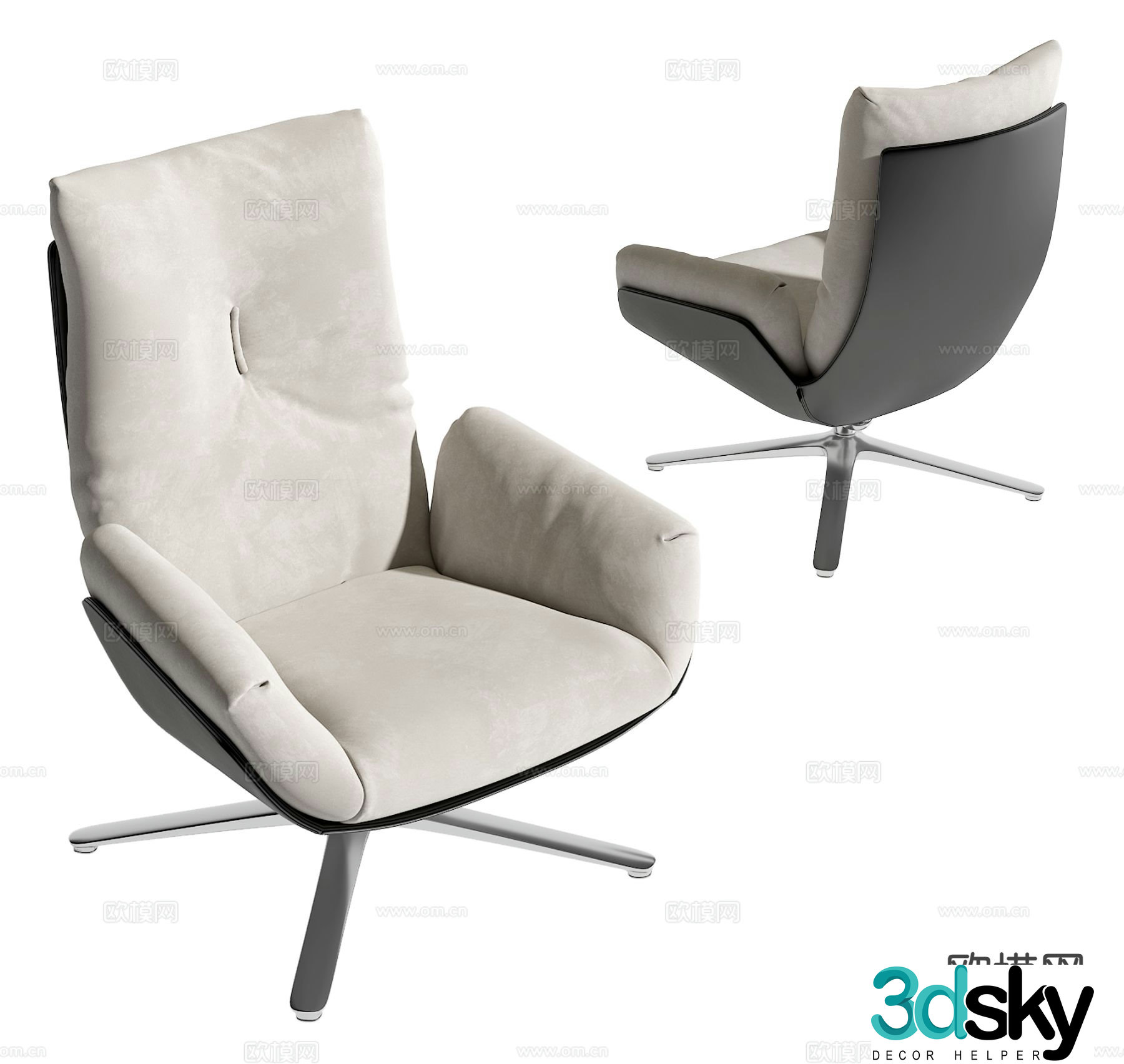 Modern single sofa 3d model