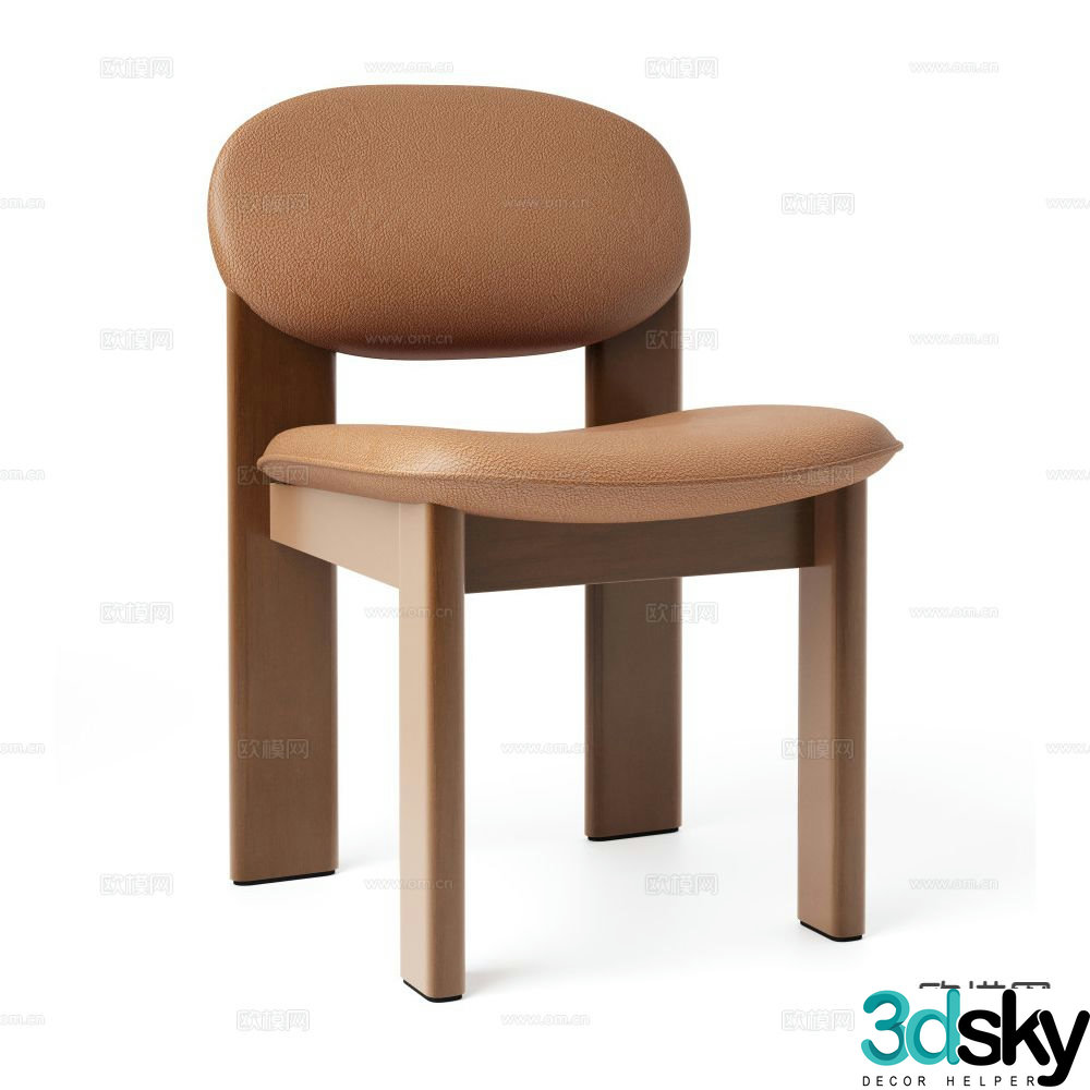 Modern chair dining chair 3d model