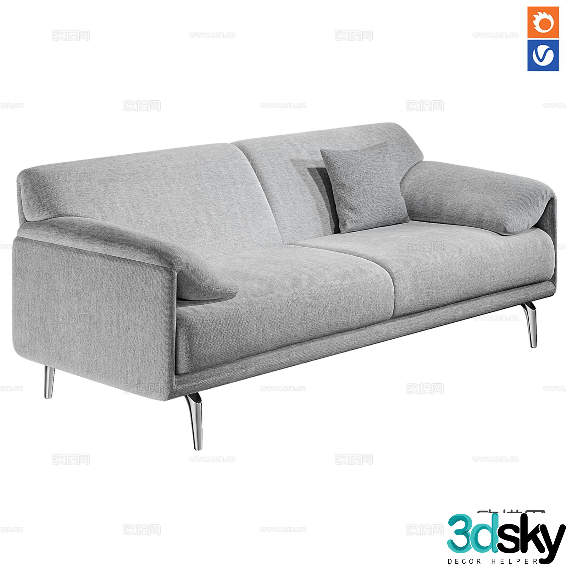 leolux modern loveseat 3d model