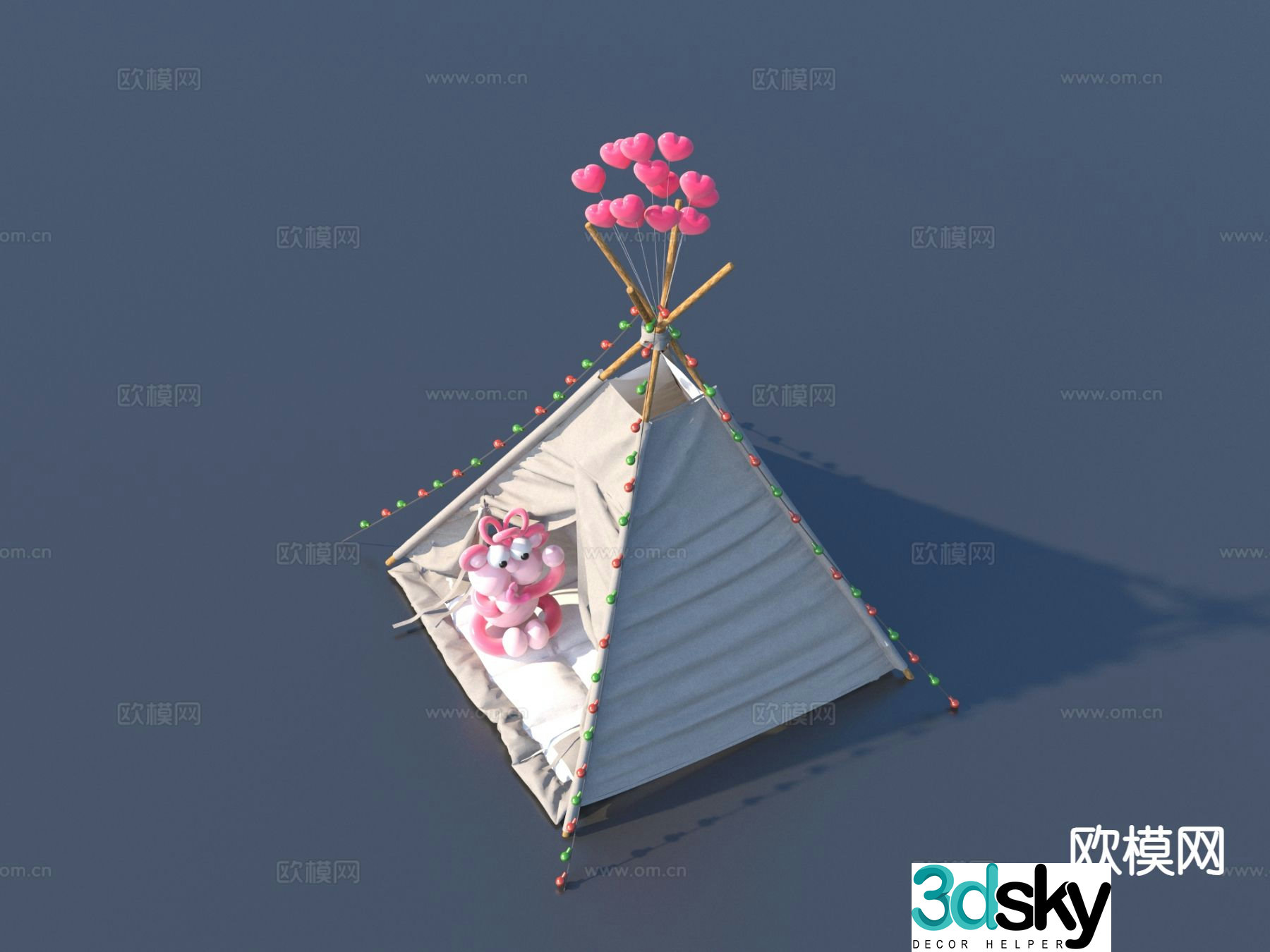 Outdoor tent camping tent 3d model