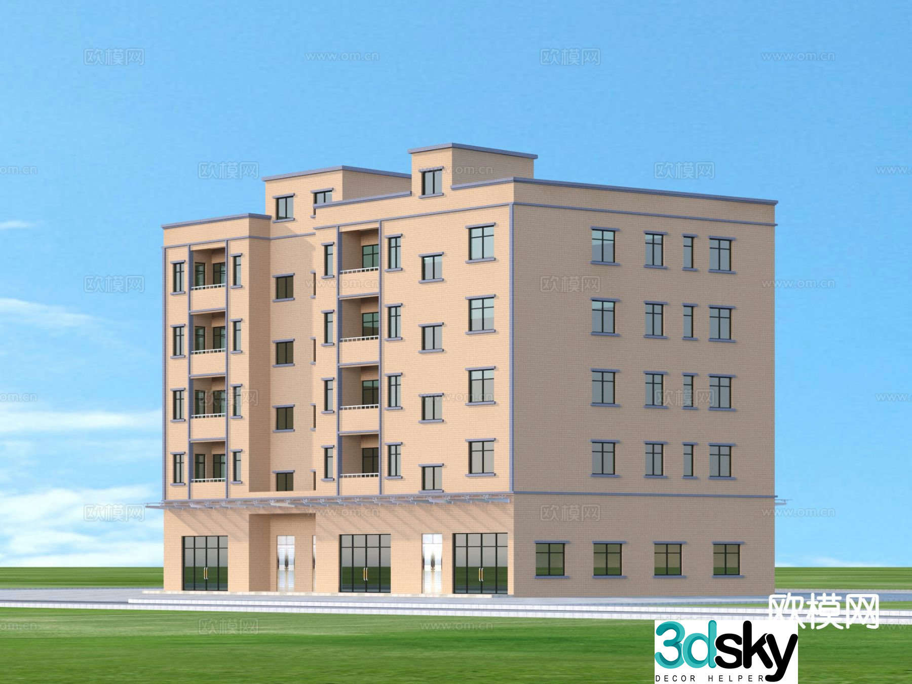 3D model of residential building appearance