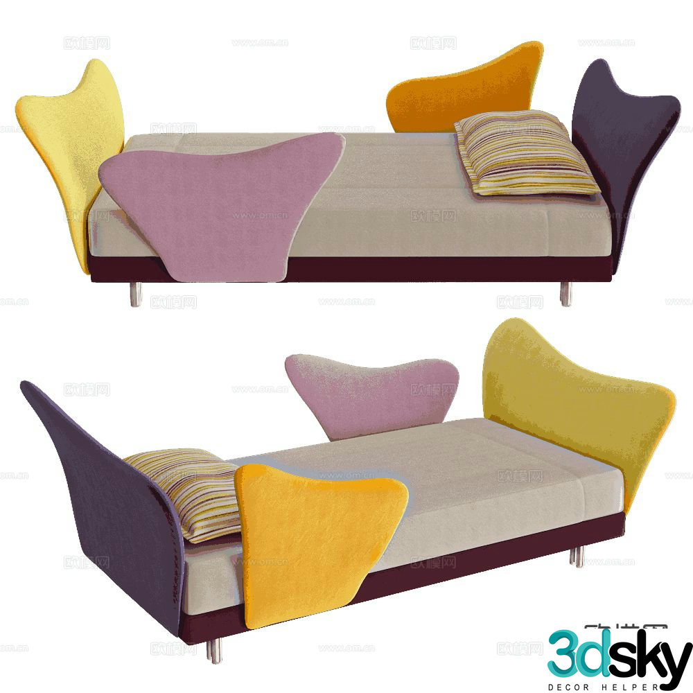 IL Loft Memphis style children’s bed 3d model