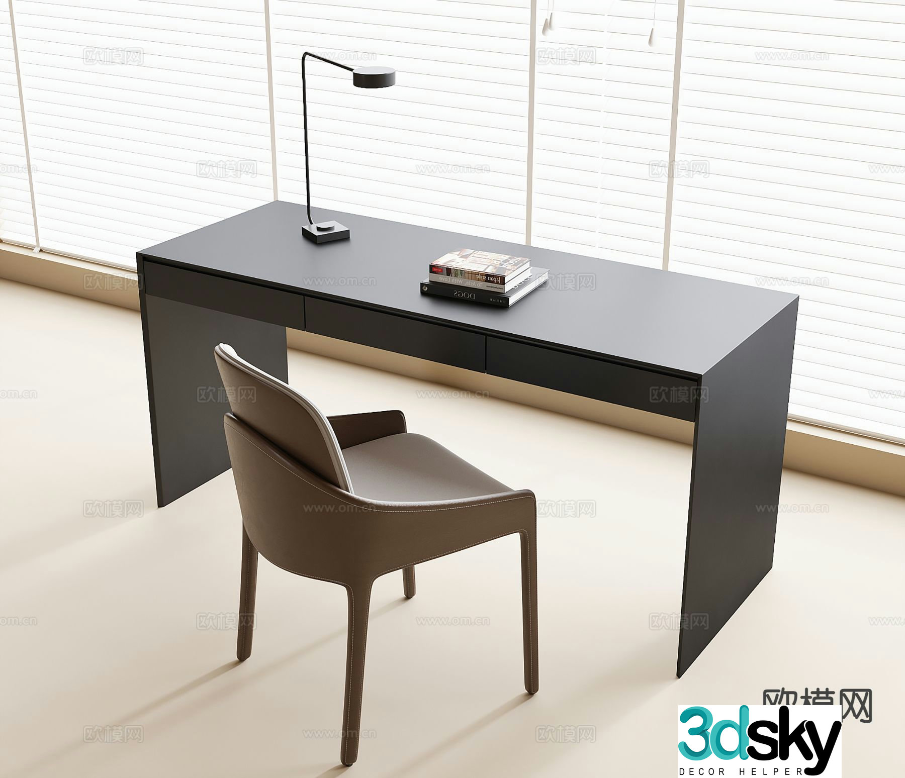 Modern desk chair 3d model