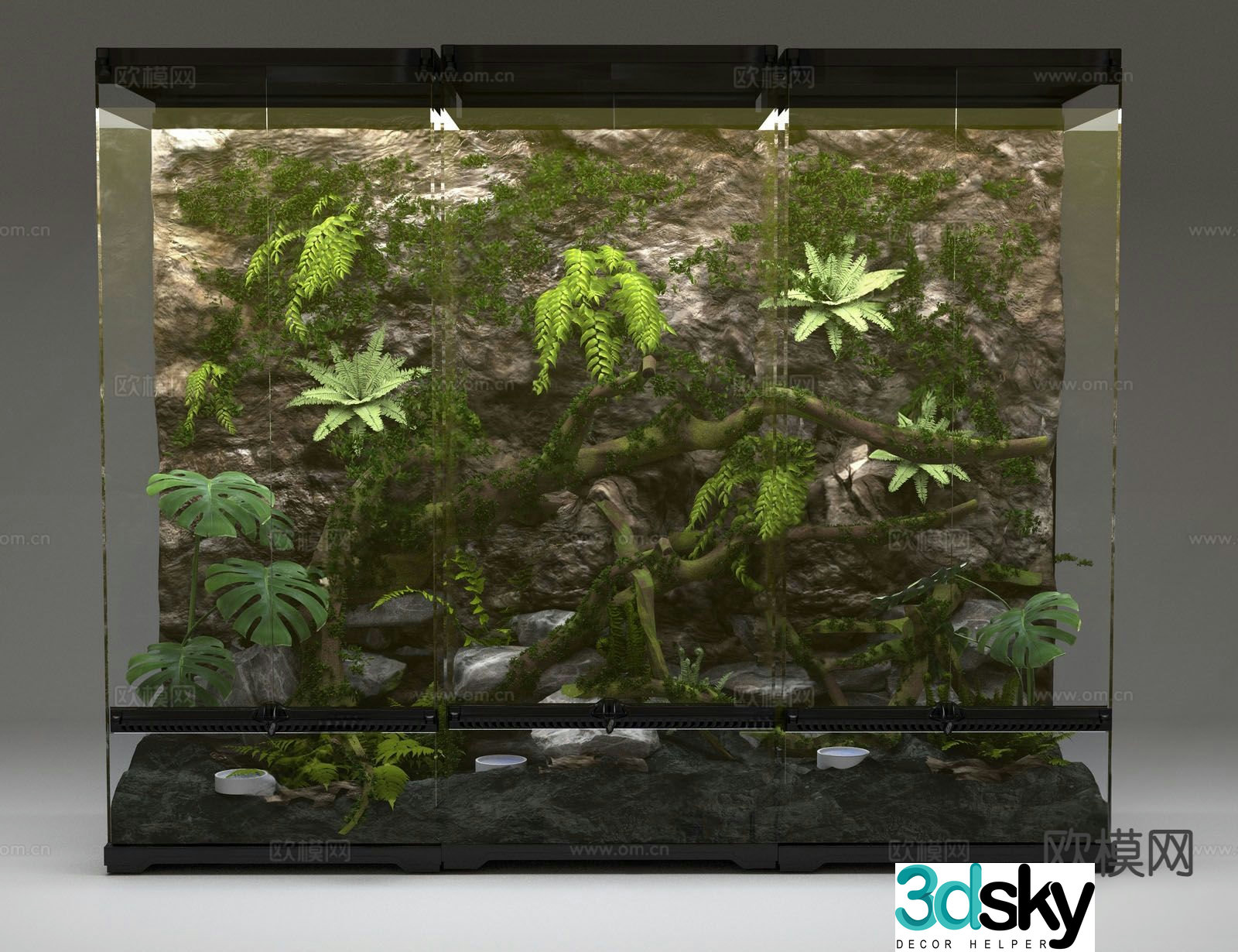 Rainforest landscape plant landscaping micro landscape 3d model
