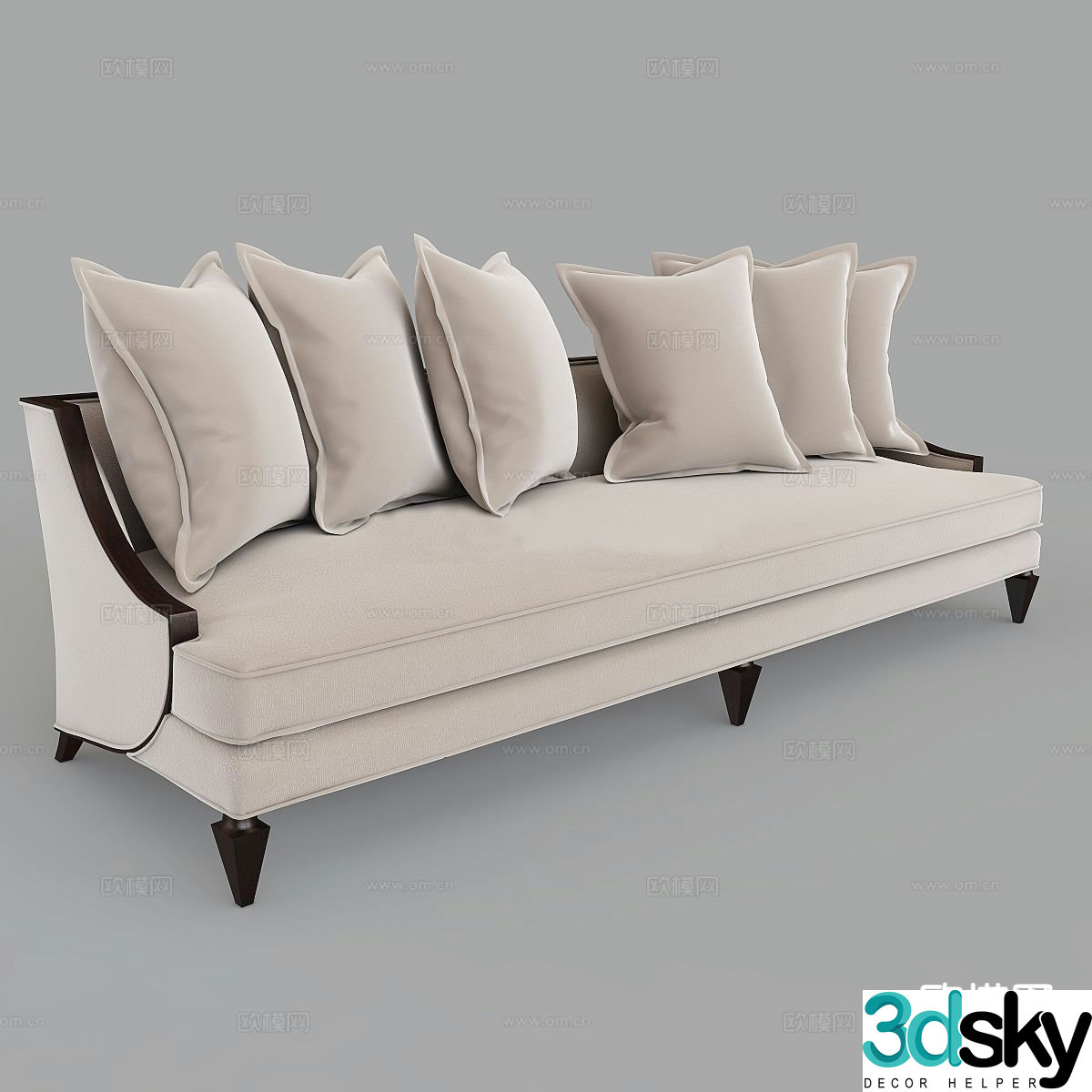 European style sofa double sofa 3d model