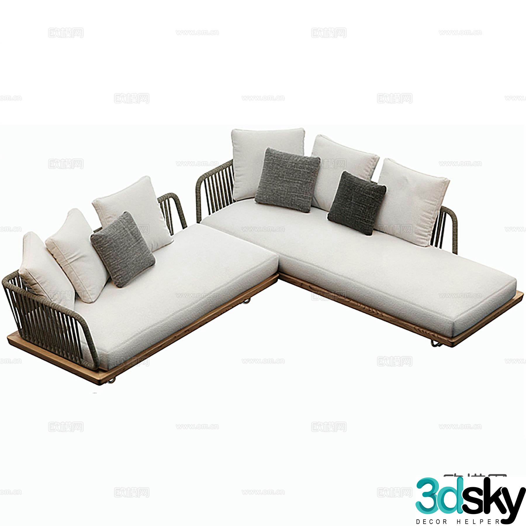 Minotti Italian outdoor sofa 3d model
