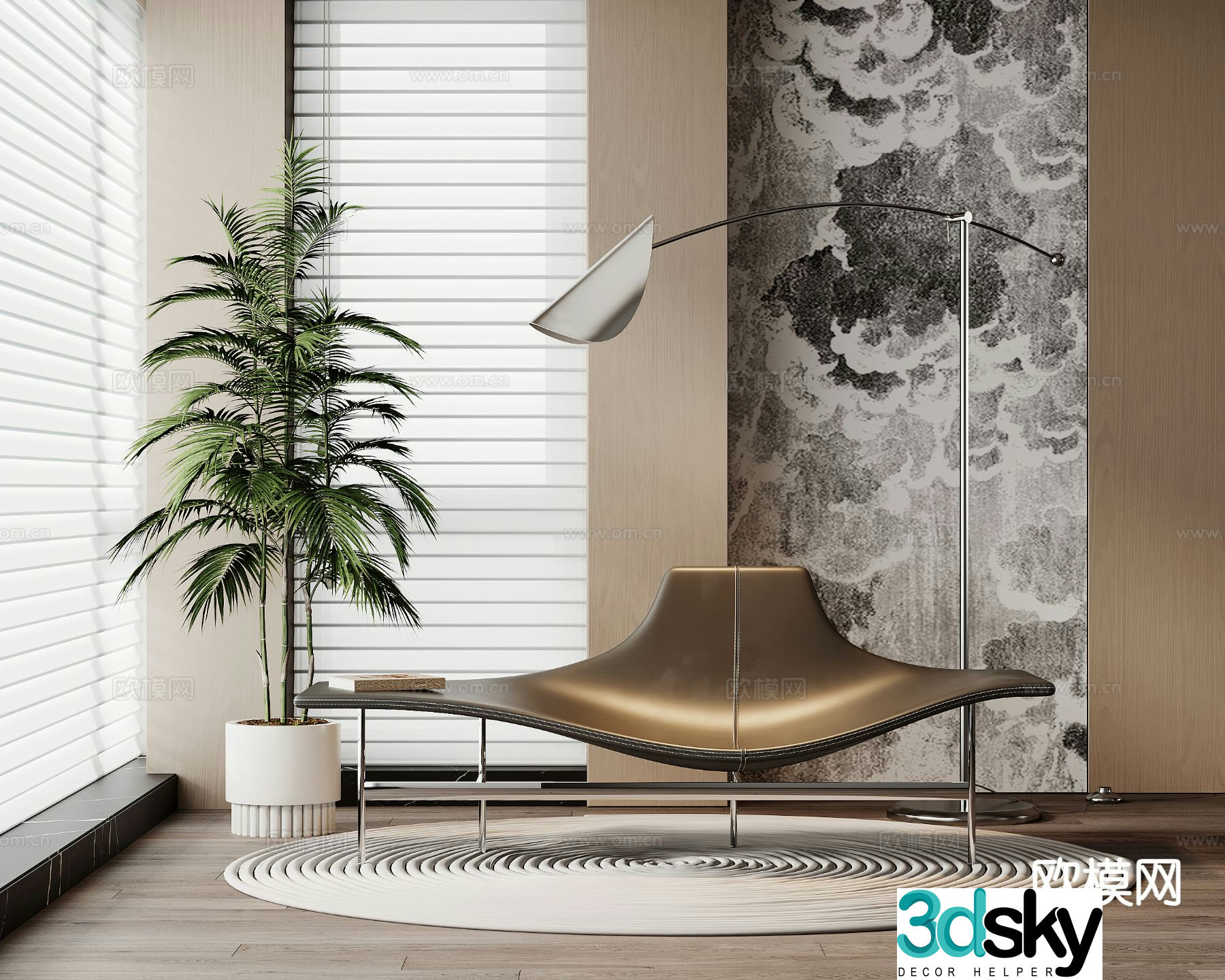 Modern lounge chair 3d model