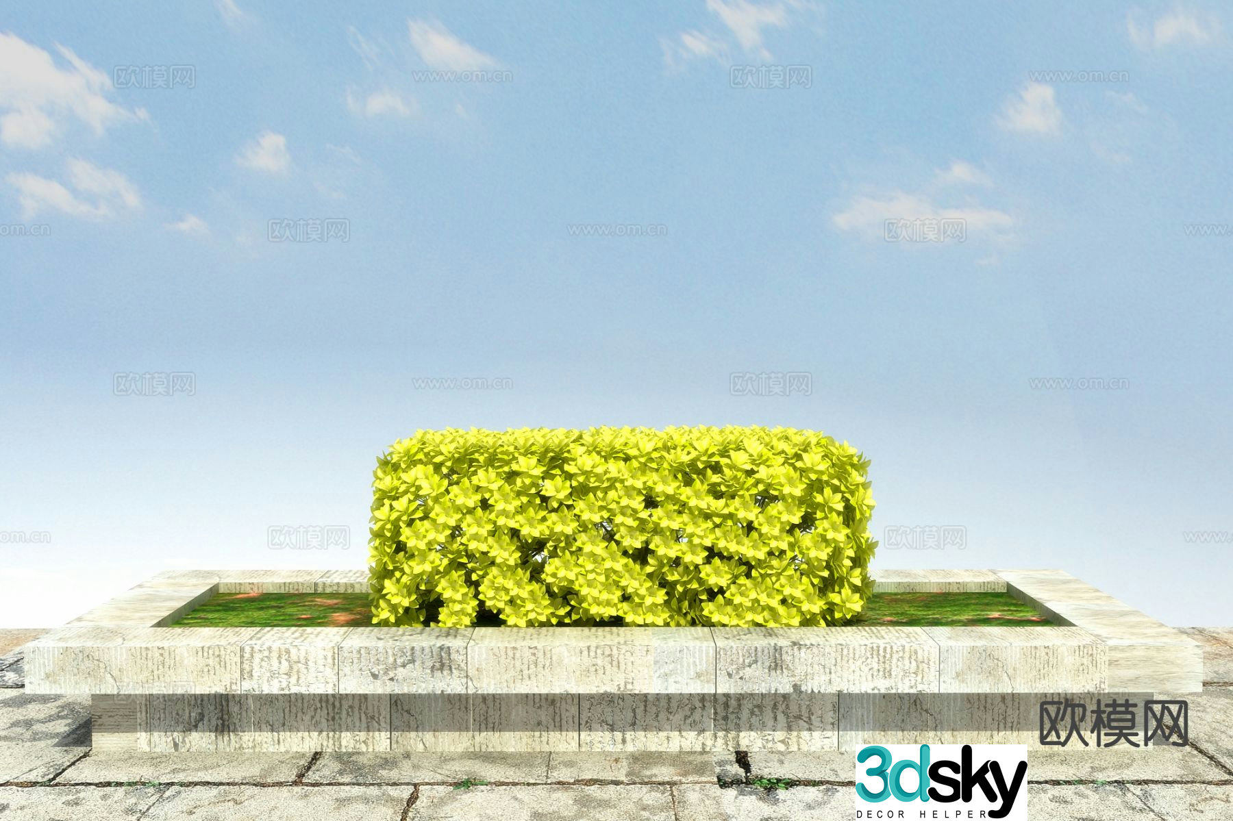 Modeling shrub Golden Banyan 3d model