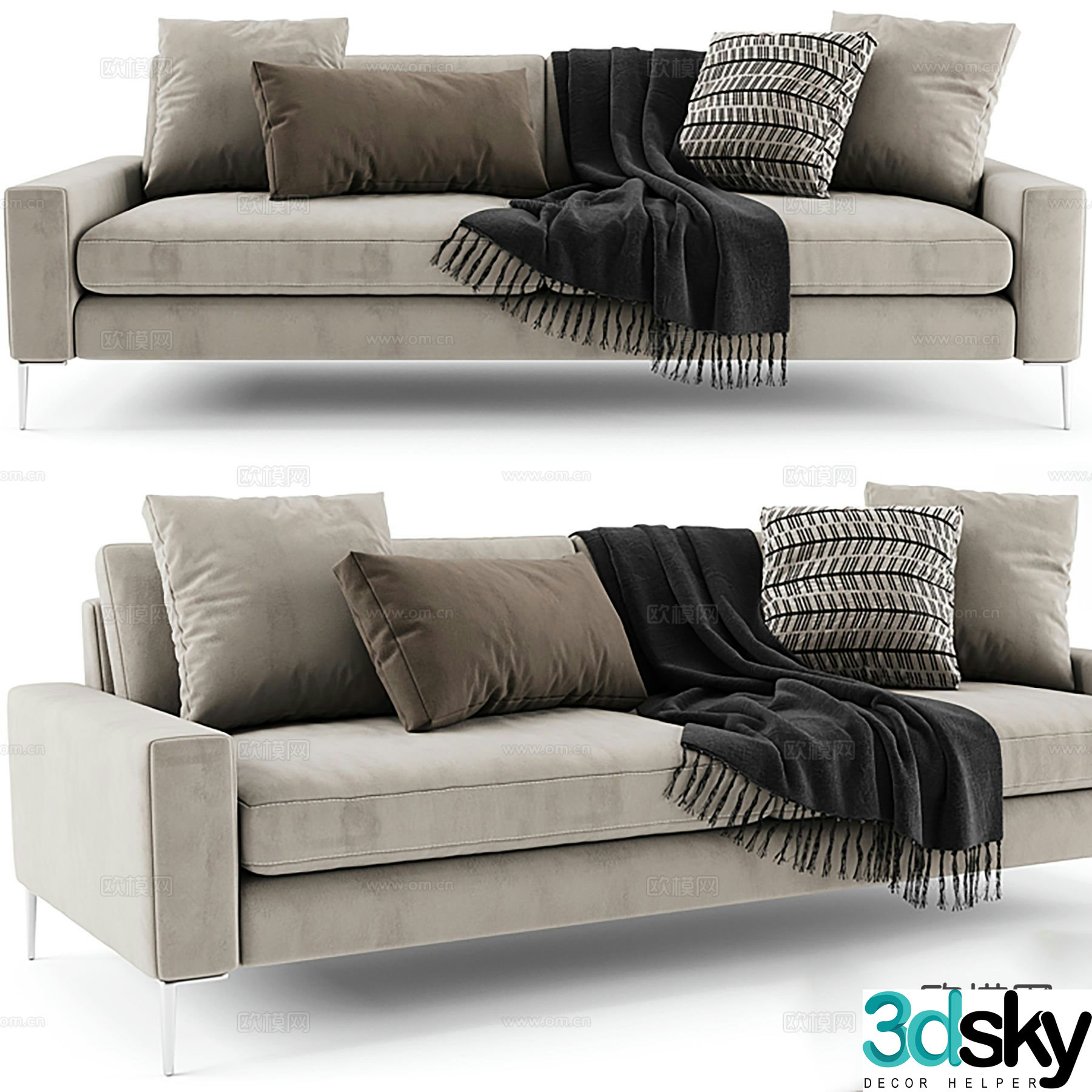 Italian love sofa 3d model