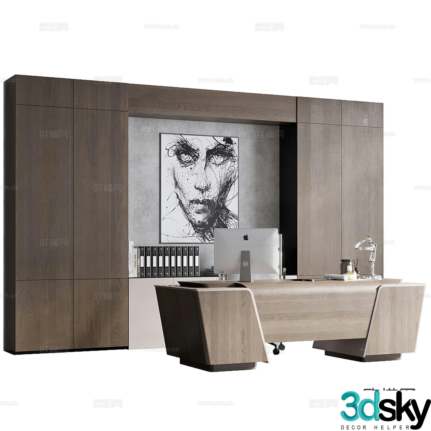 Modern executive desk executive desk boss desk 3D model