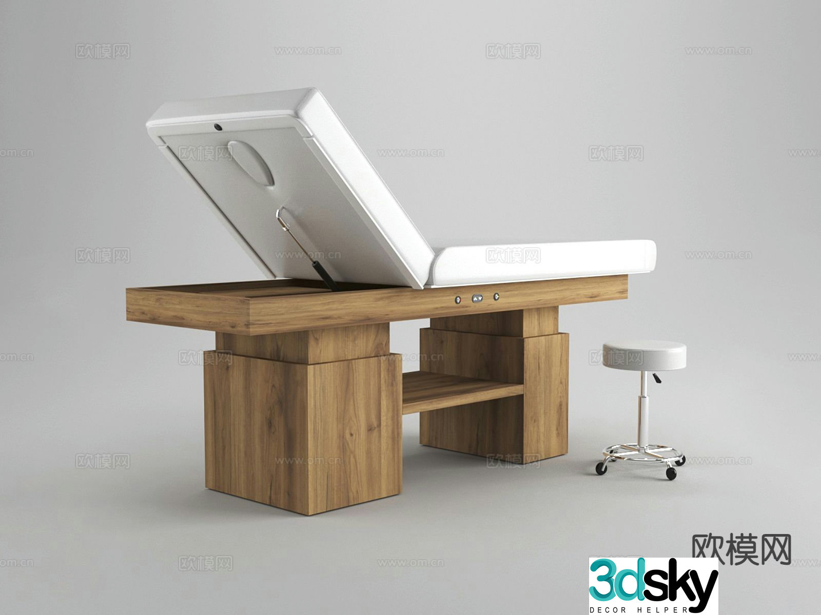 Shampoo chair barber shop chair shampoo lounge chair 3d model