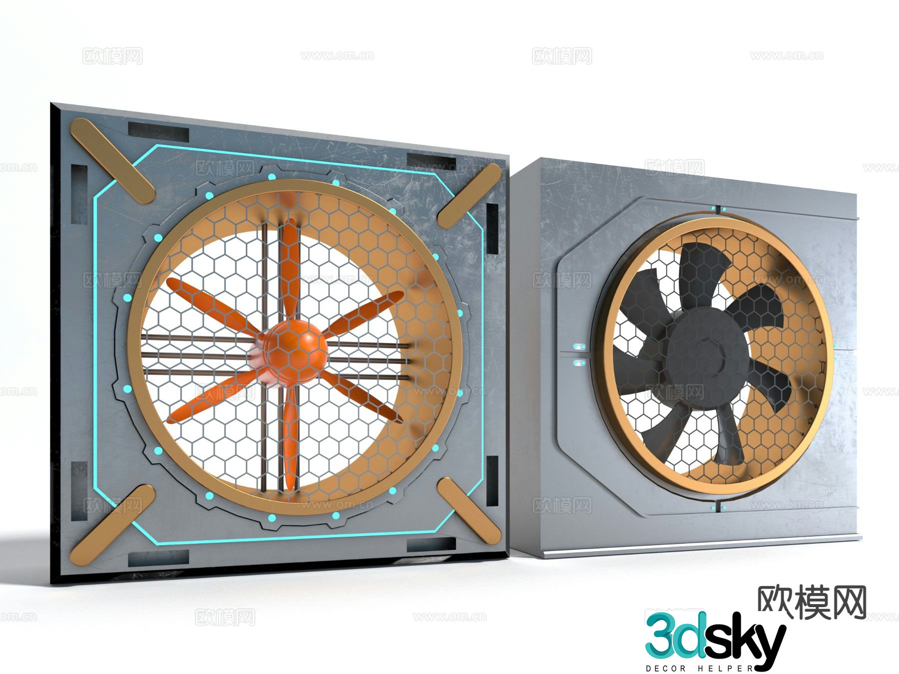 Modern vent ventilation fan 3d model