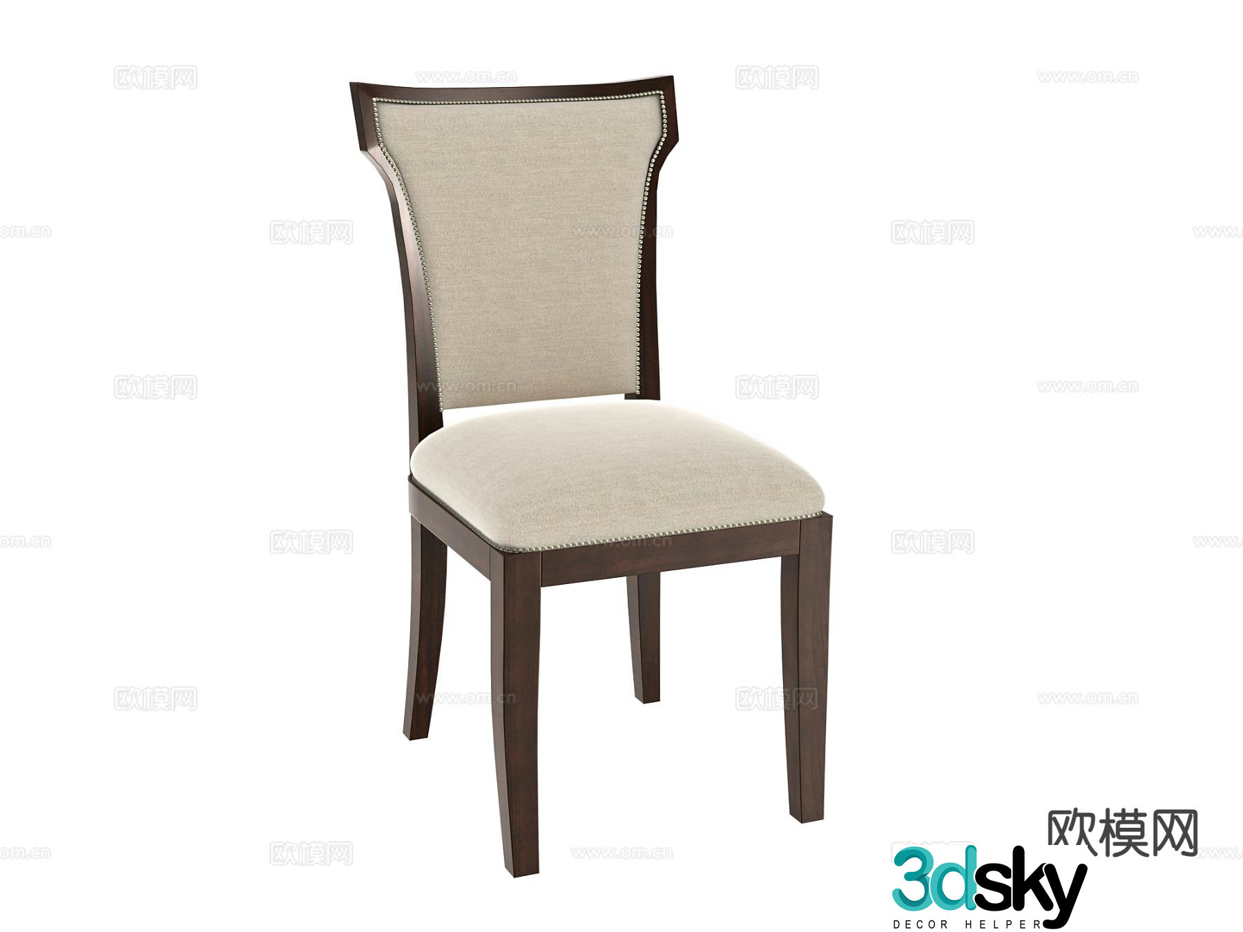 New Chinese style chair dining chair 3d model