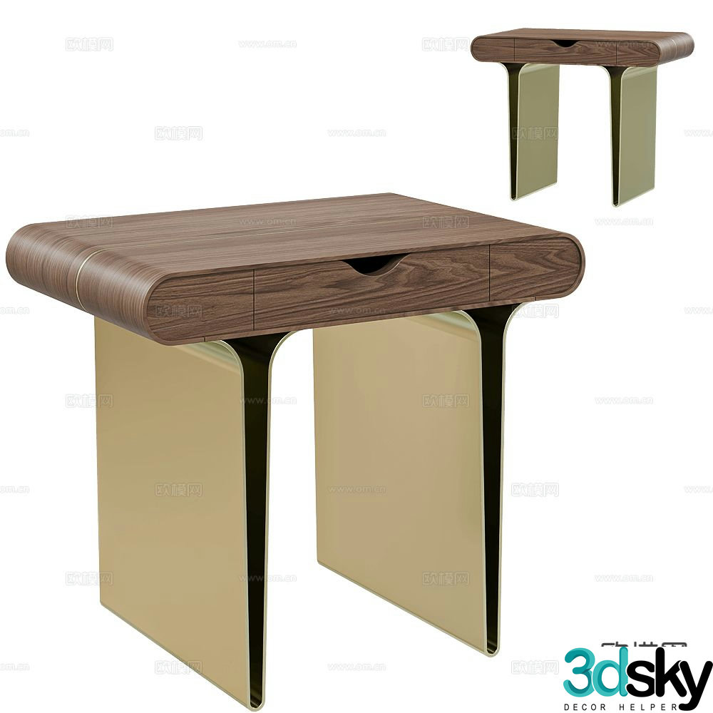 Paolo Castelli modern bedside table 3d model