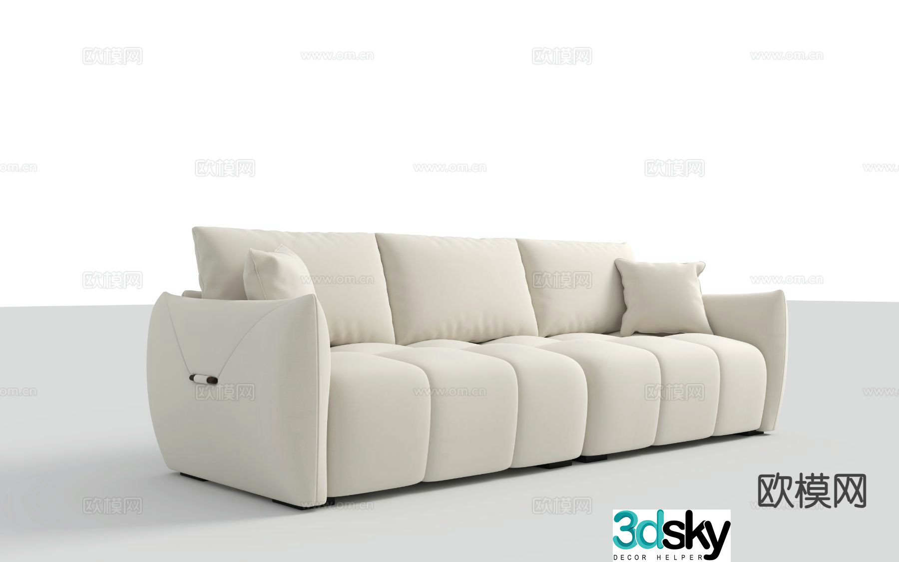 Italian three-seat sofa 3D model