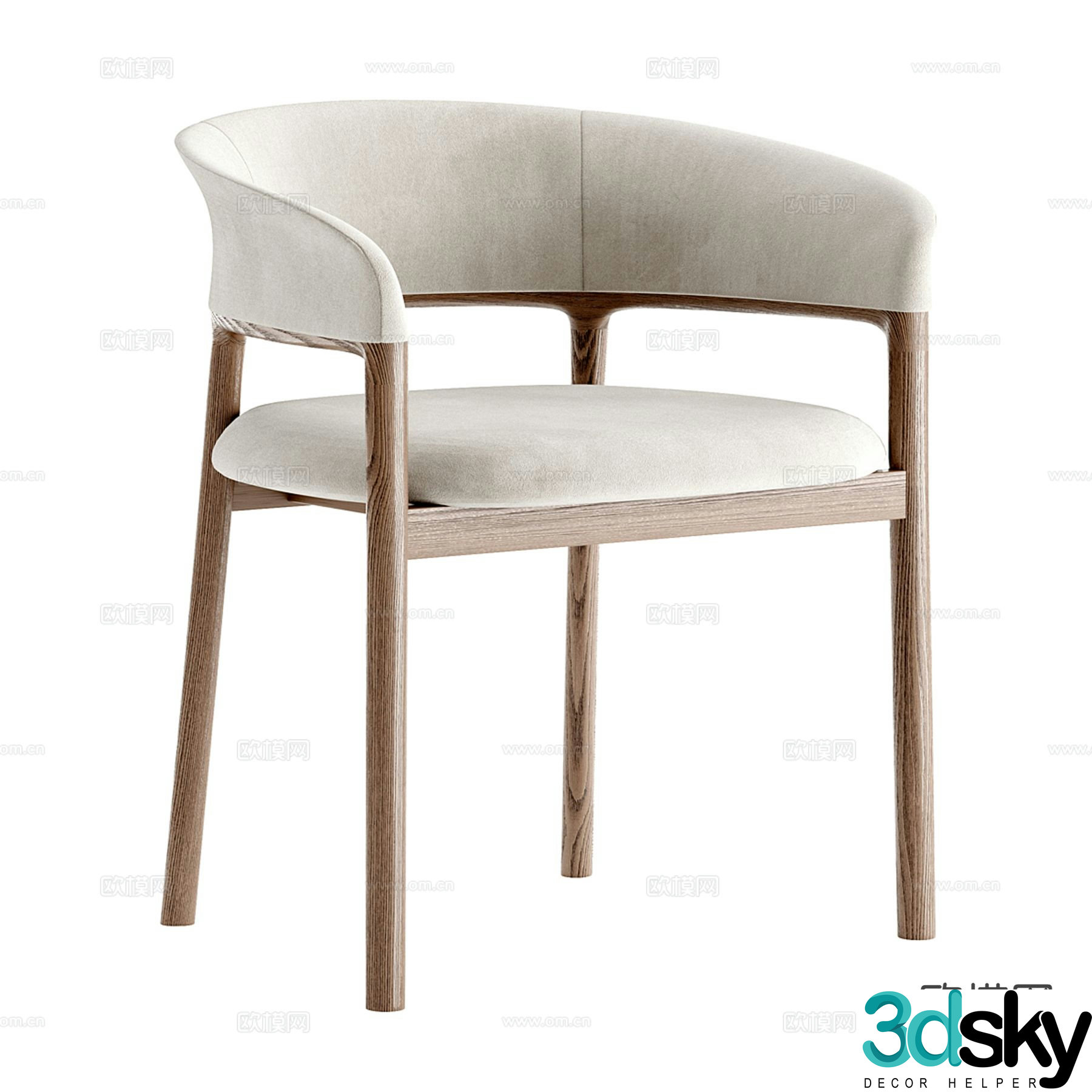 Bross Italy modern chair dining chair 3d model