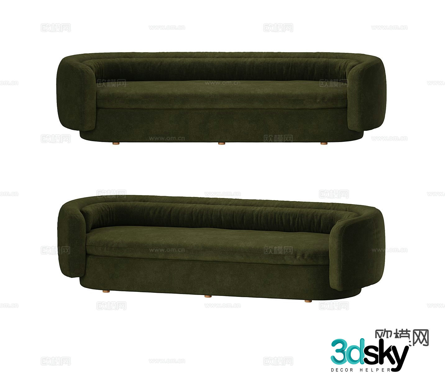 Italian sofa multi-person sofa 3d model