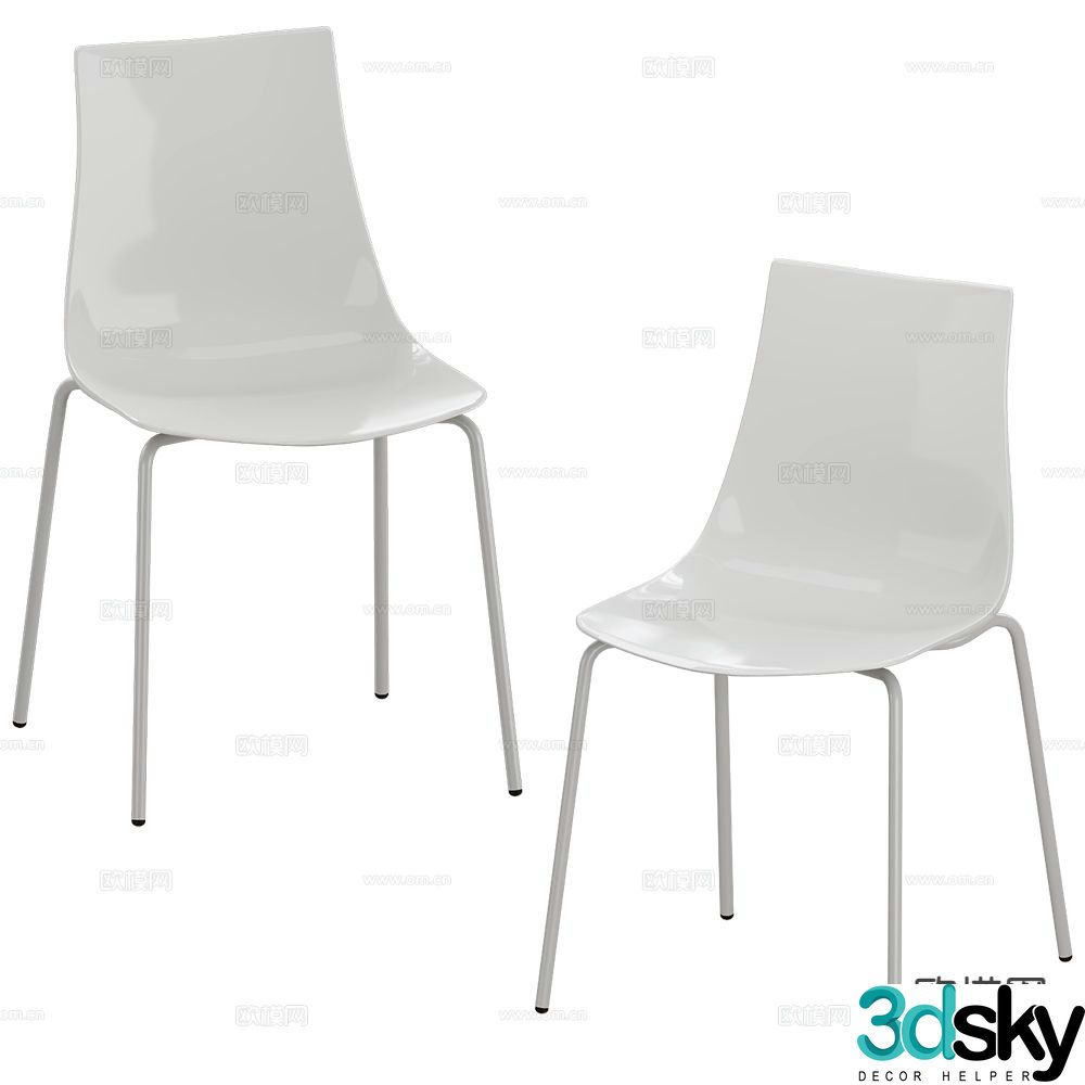 CANCIO dining chair single chair 3d model