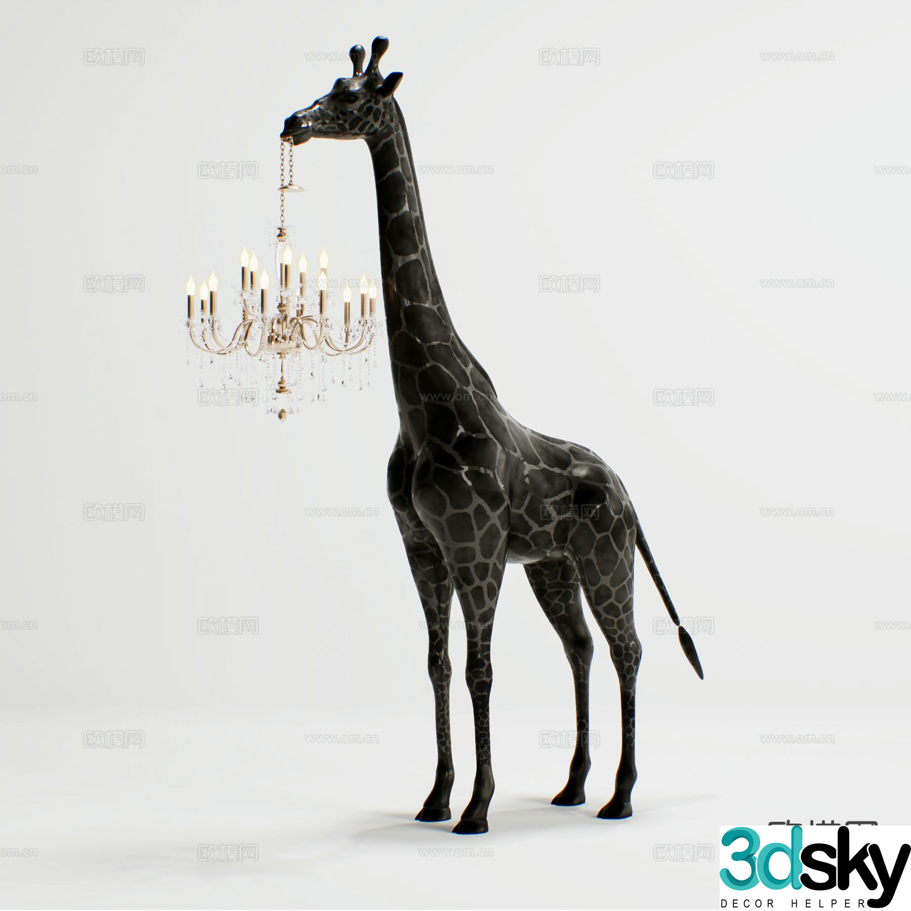 Giraffe floor lamp 3d model