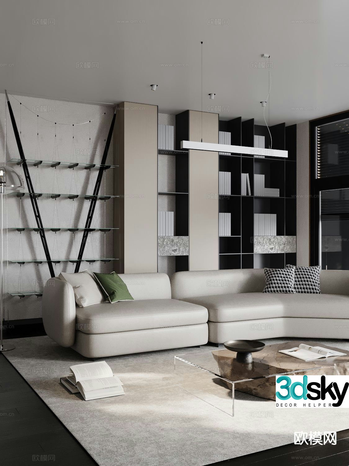 Special-shaped sofa curved sofa 3d model