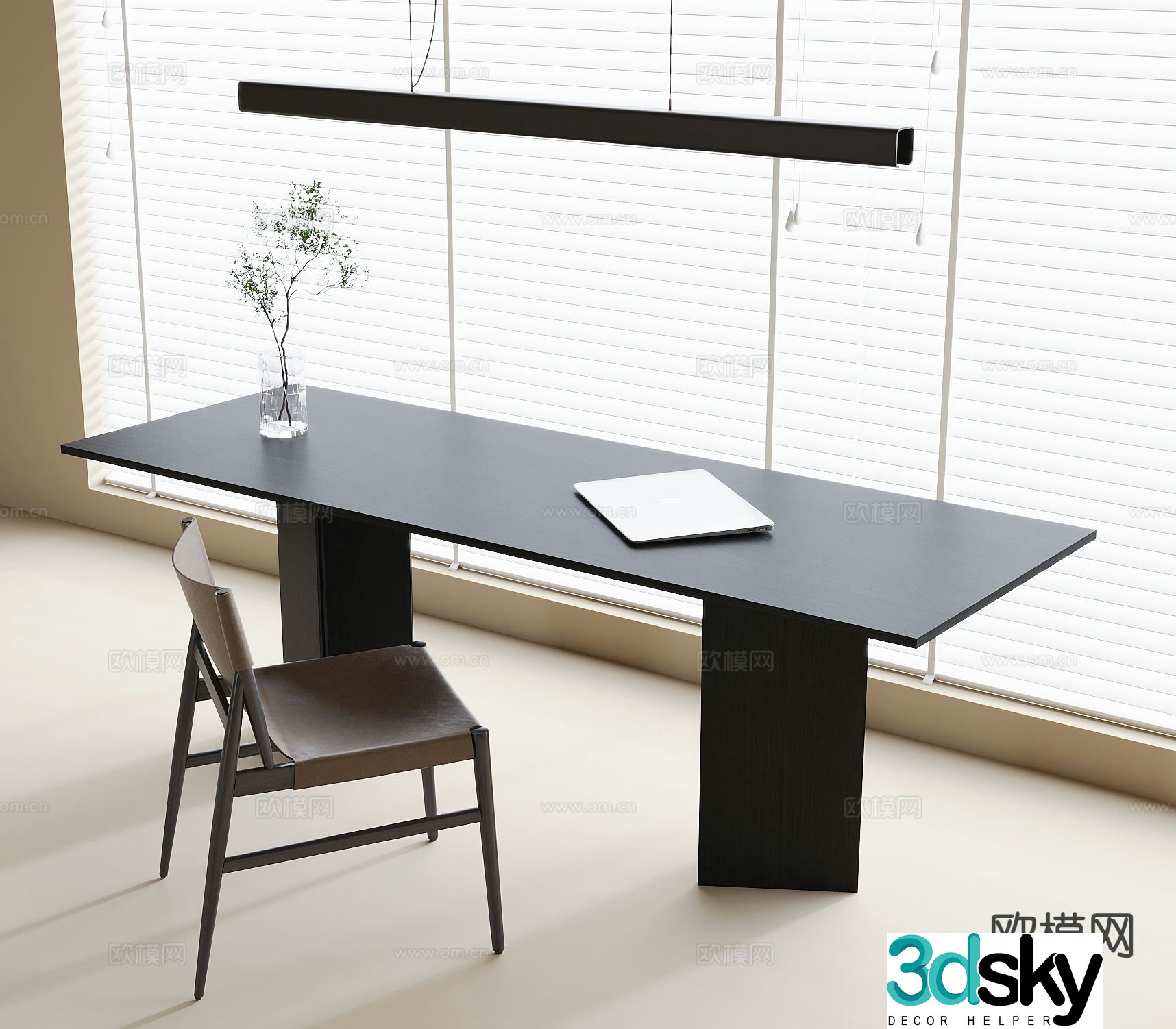 Modern desk chair 3d model