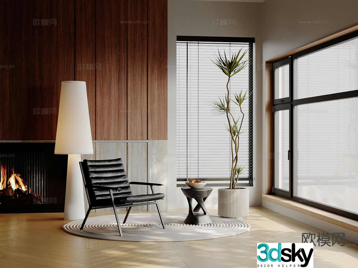 Modern lounge chair 3d model