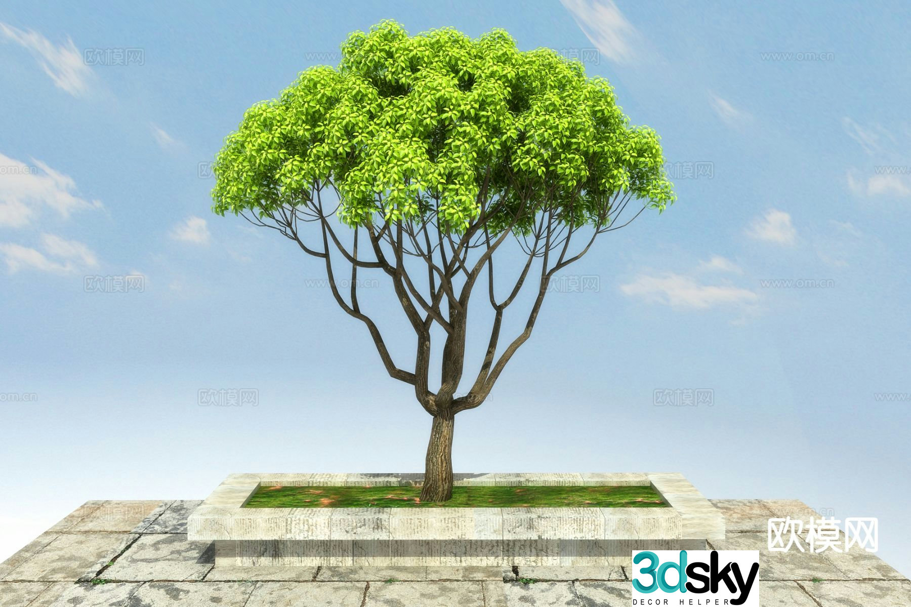 Landscape tree 3d model