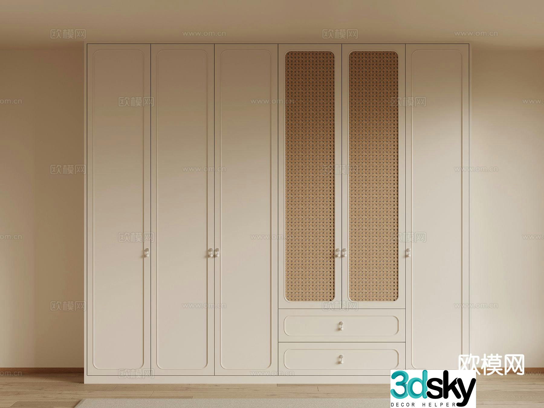 French wardrobe 3d model