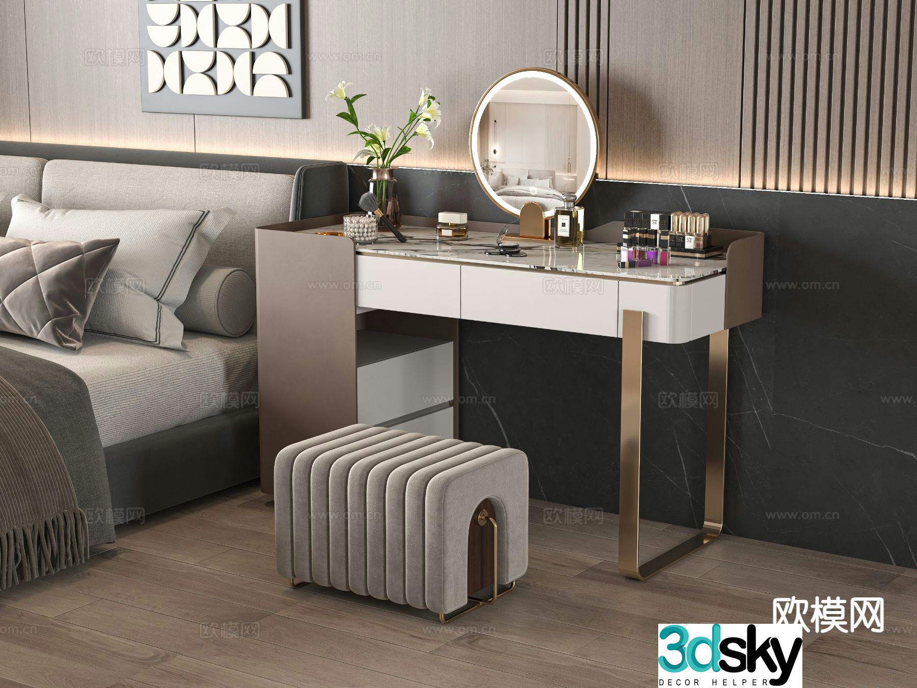 Modern dressing table 3d model
