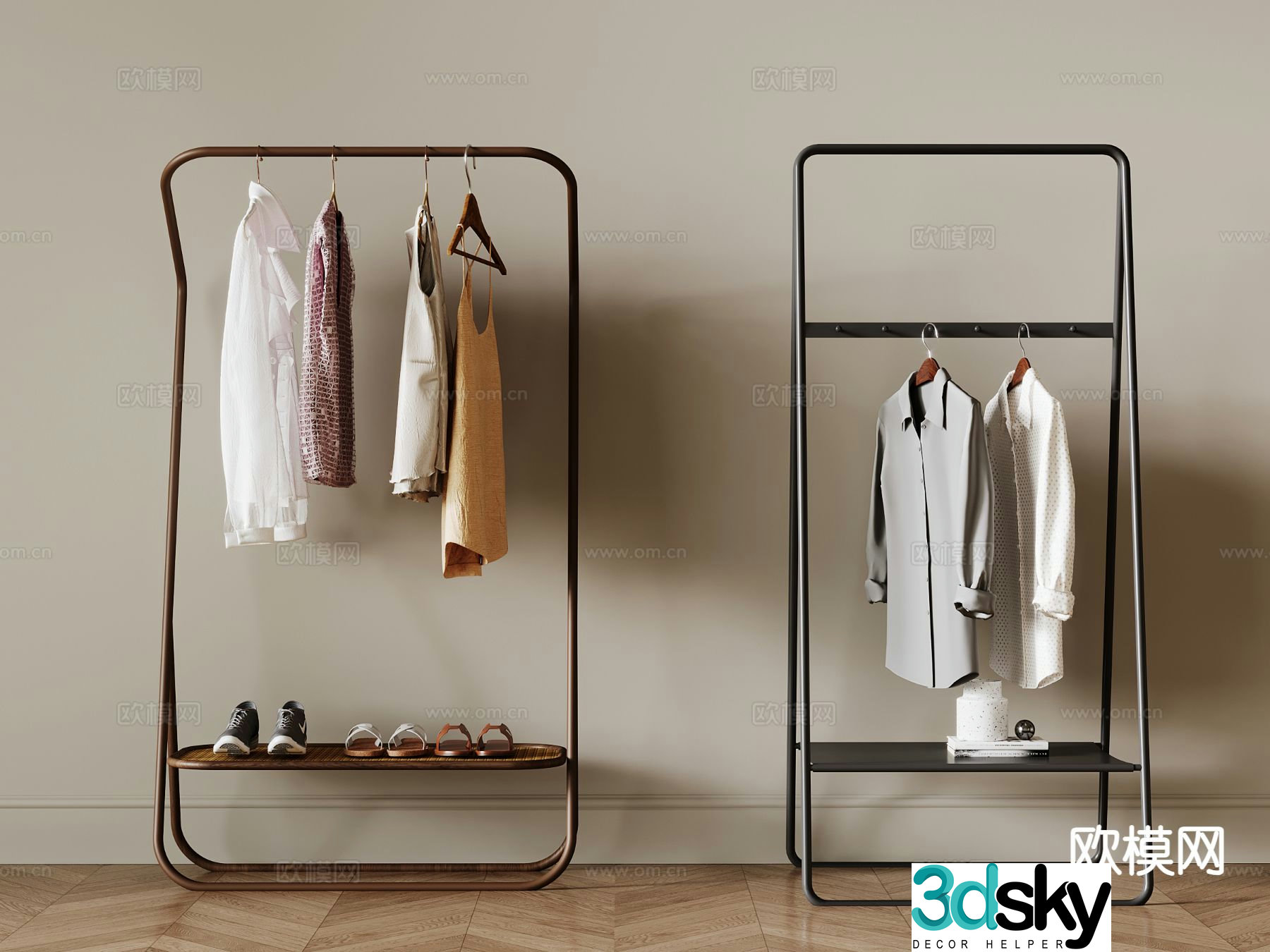 Clothes hanger Floor hanger 3D model