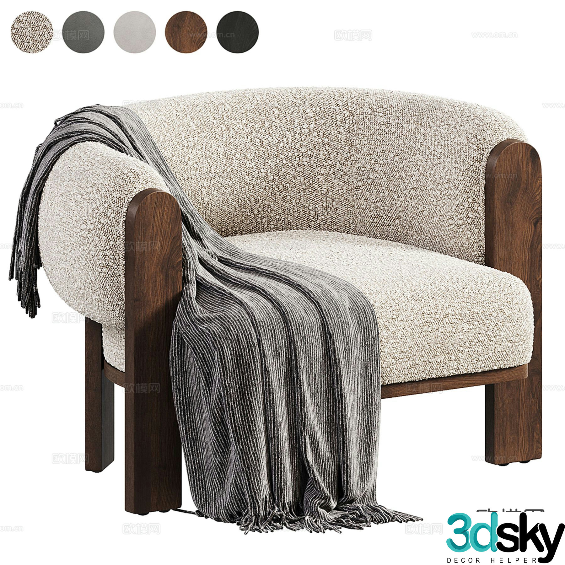 birt chair lounge chair 3d model