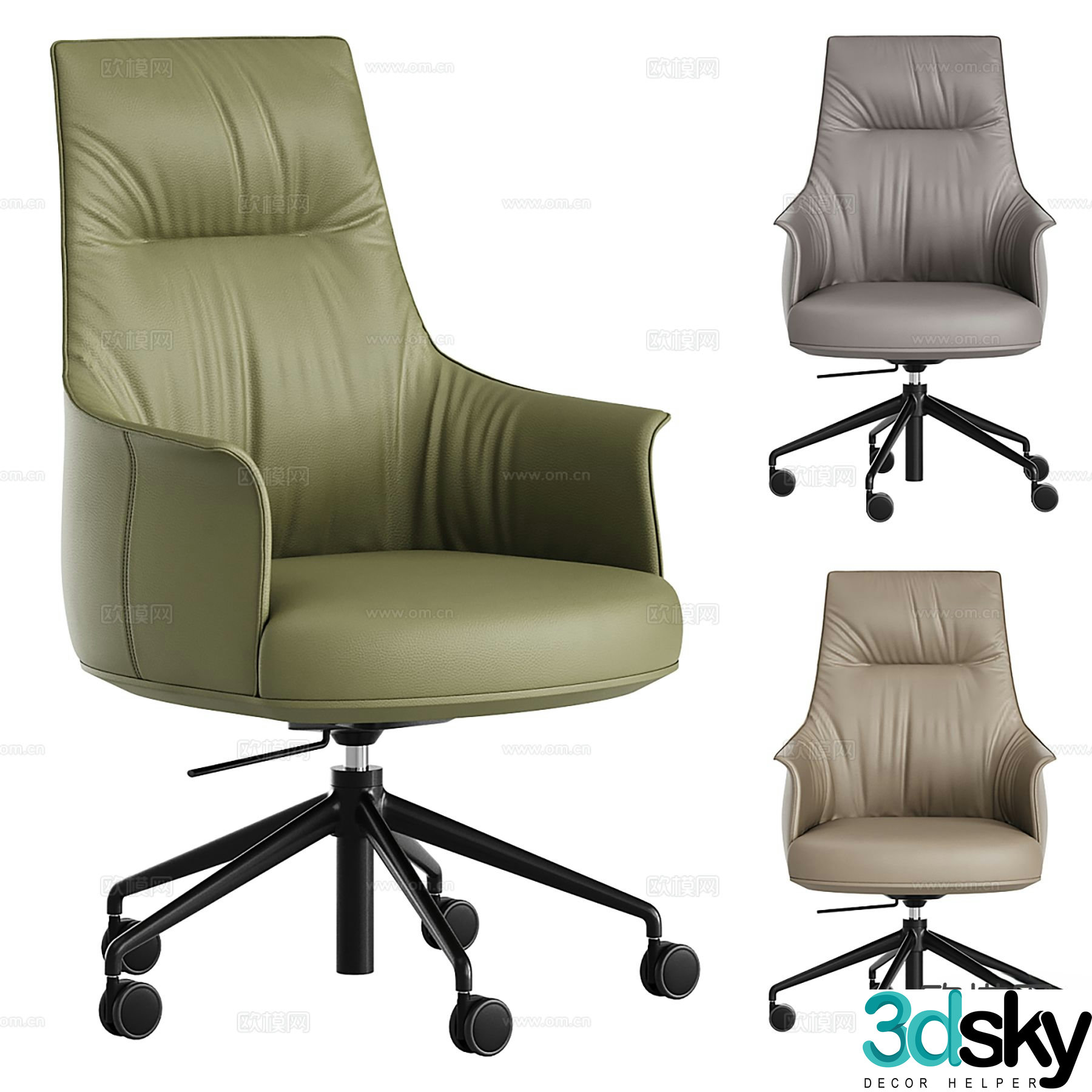 Modern office chair executive chair boss chair 3d model