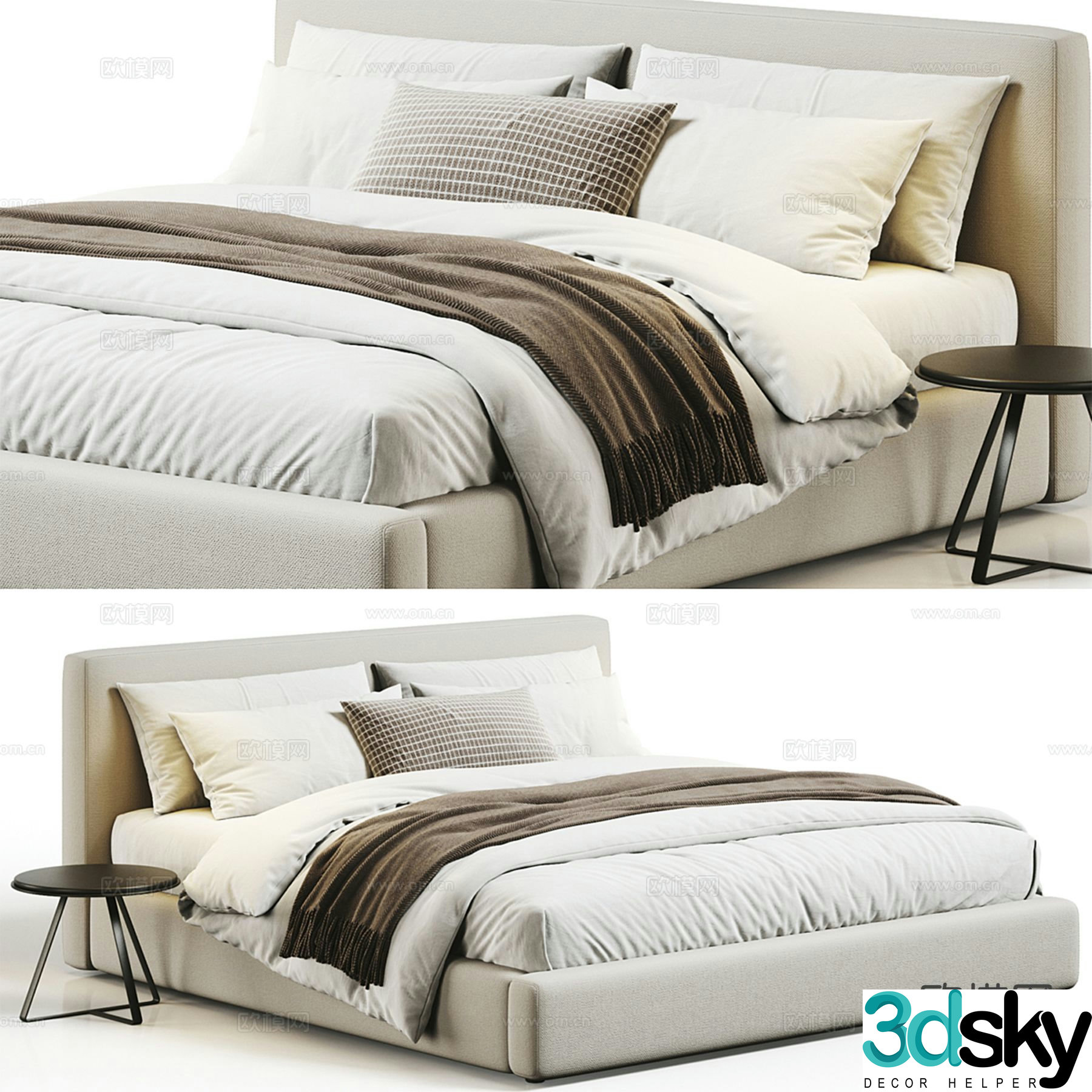 Abbyson double bed 3d model