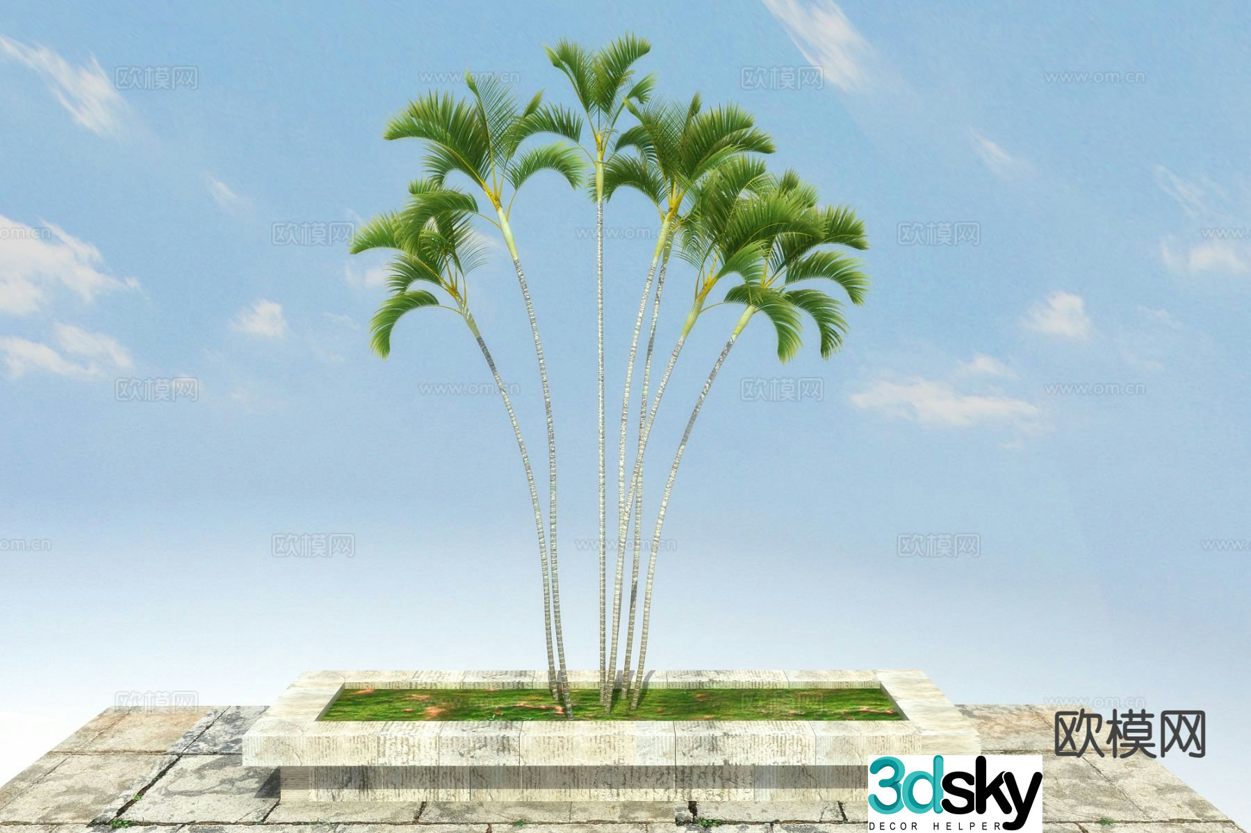 Landscape tree Fruit tree 3d model