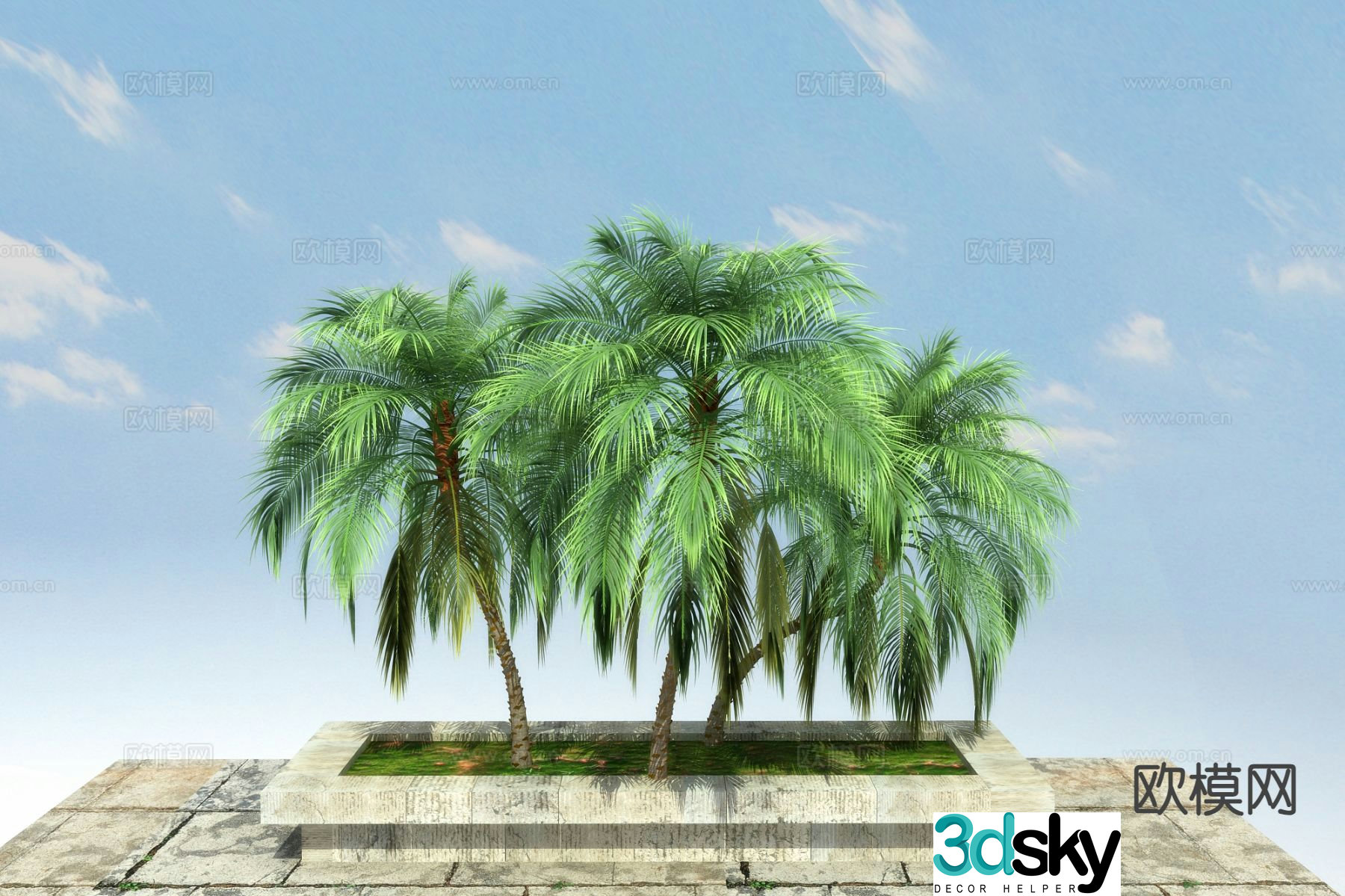 Landscape tree Fruit tree 3d model
