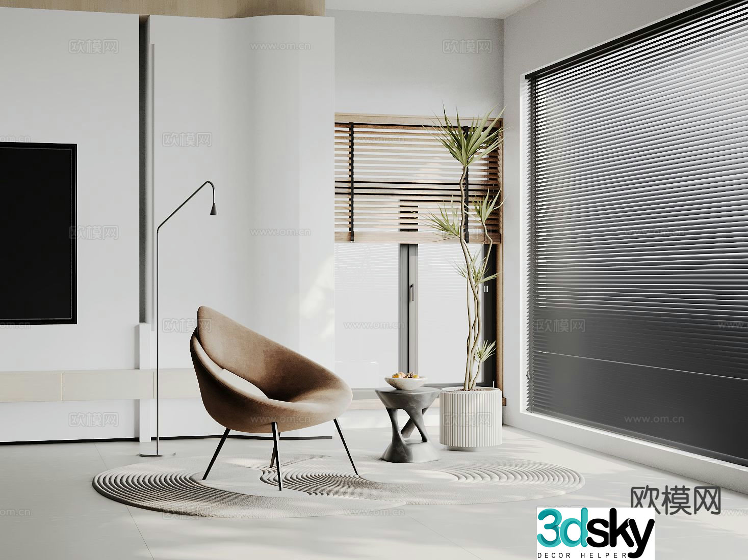 Modern lounge chair 3d model