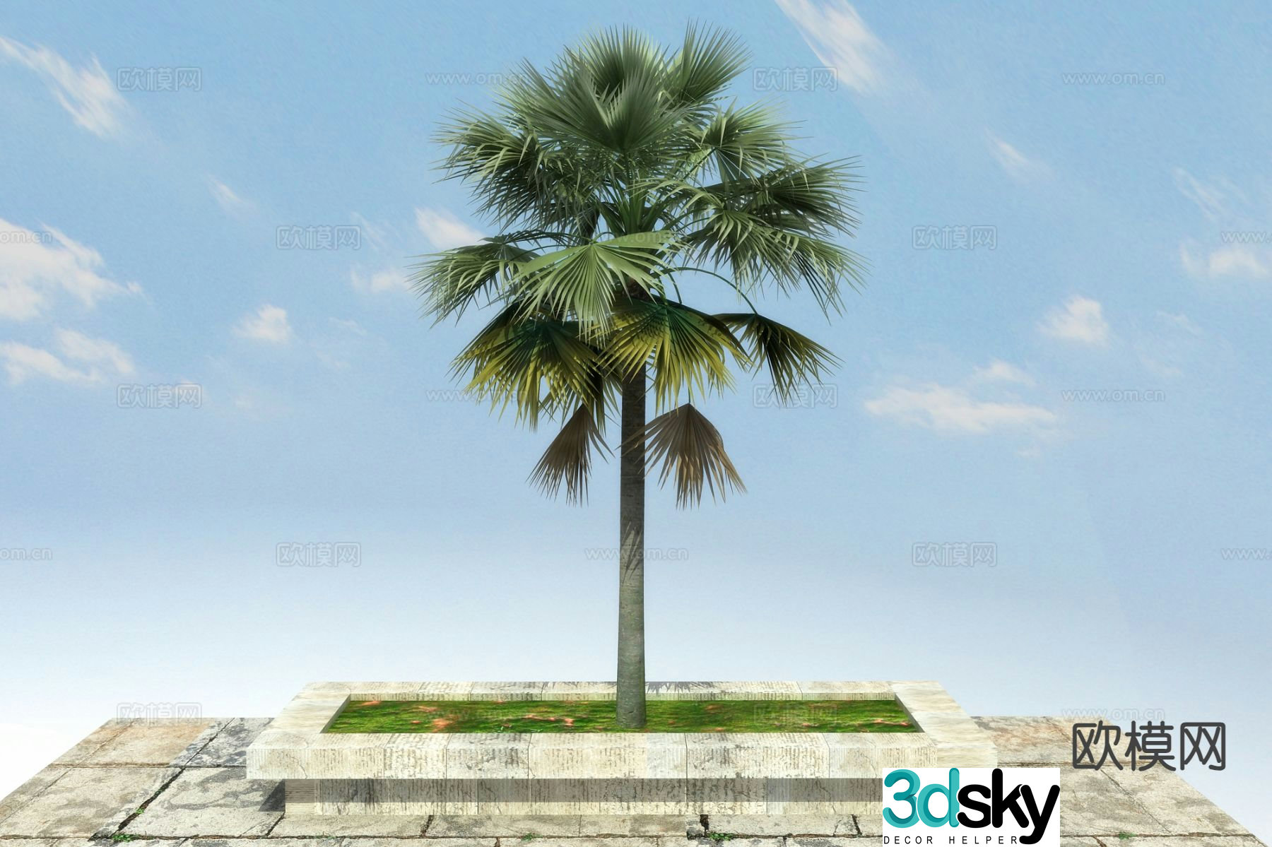 Landscape tree fruit tree 3d model