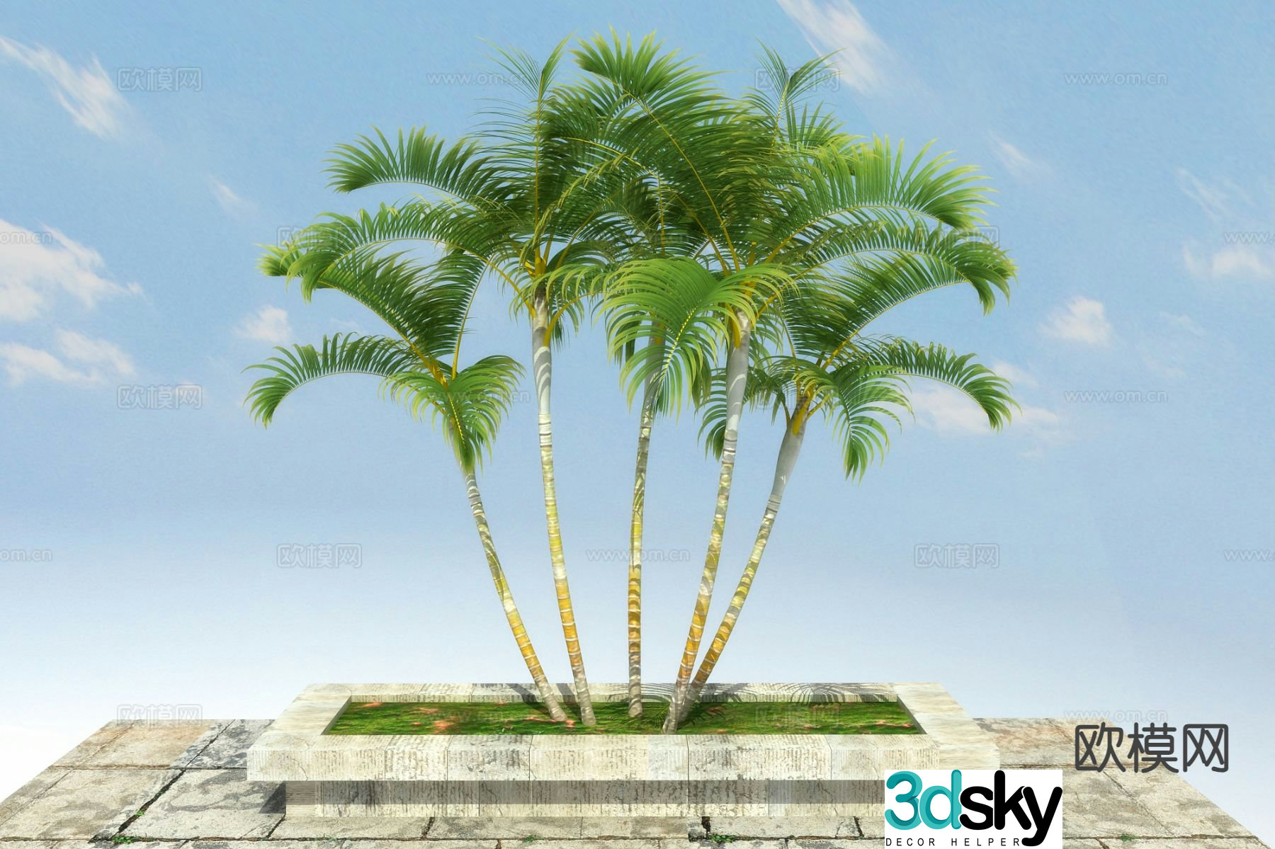 Landscape tree Fruit tree 3d model