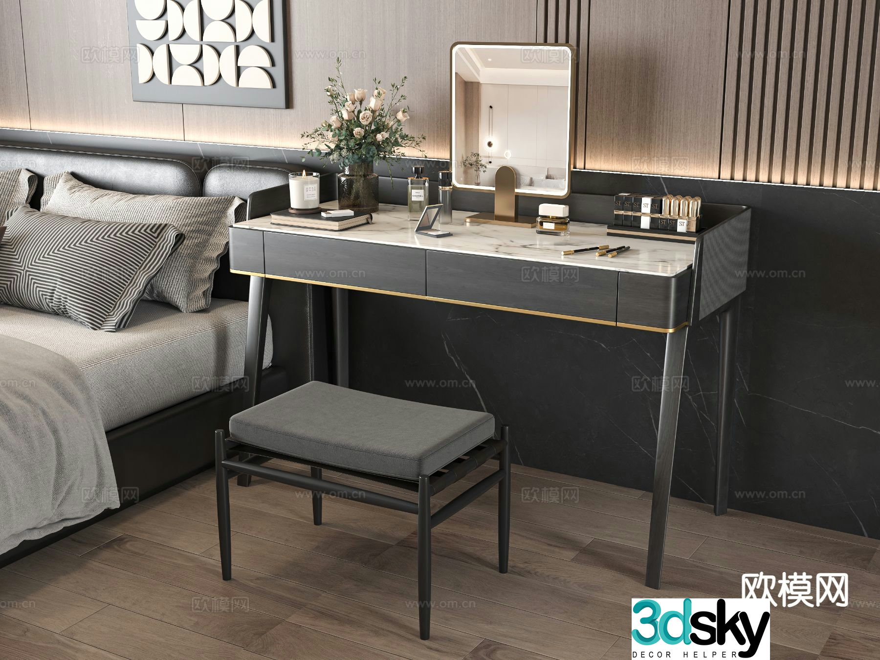 Modern dressing table 3d model