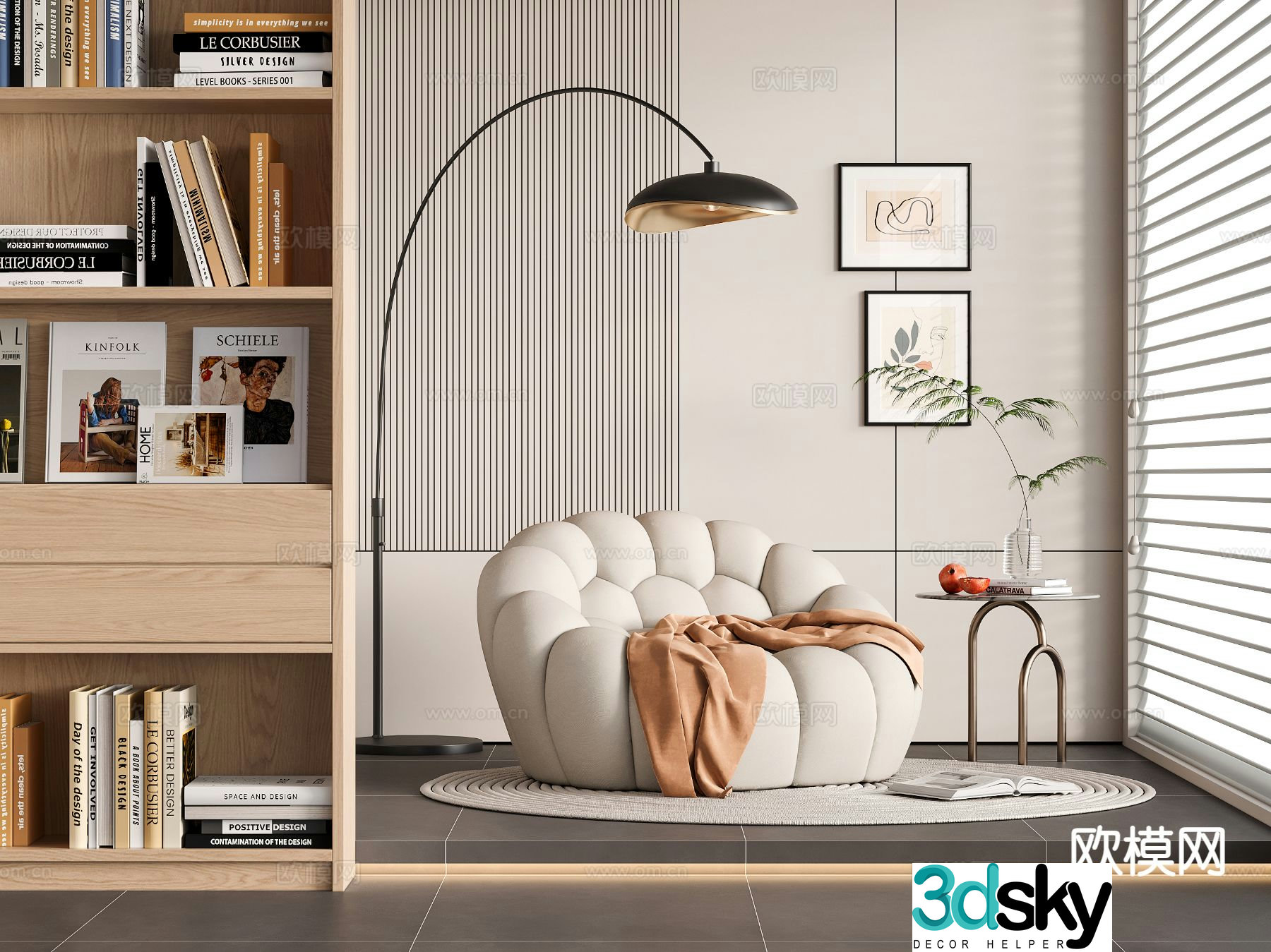 Modern lazy sofa bubble sofa 3d model