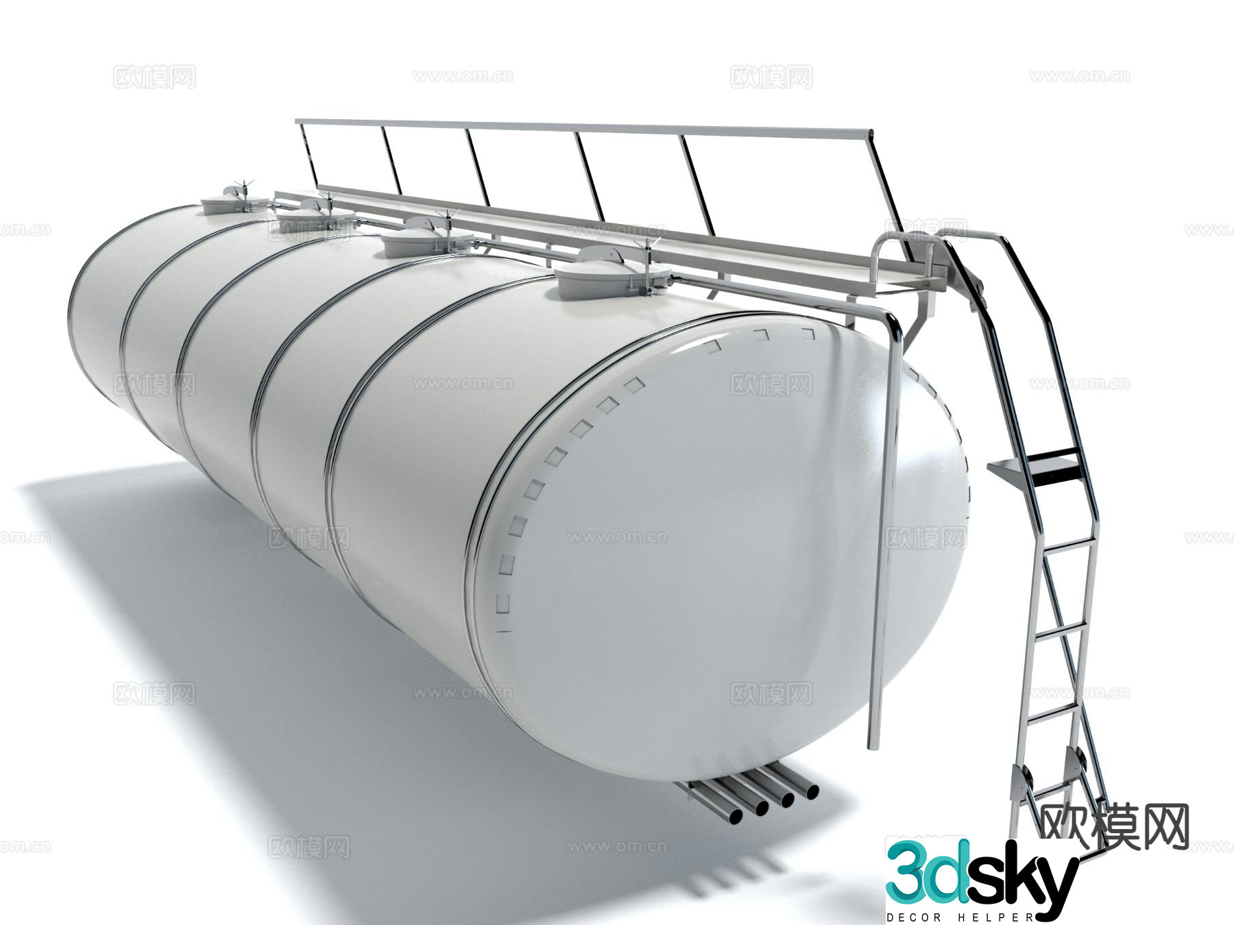 Sealed tank oil tank 3d model
