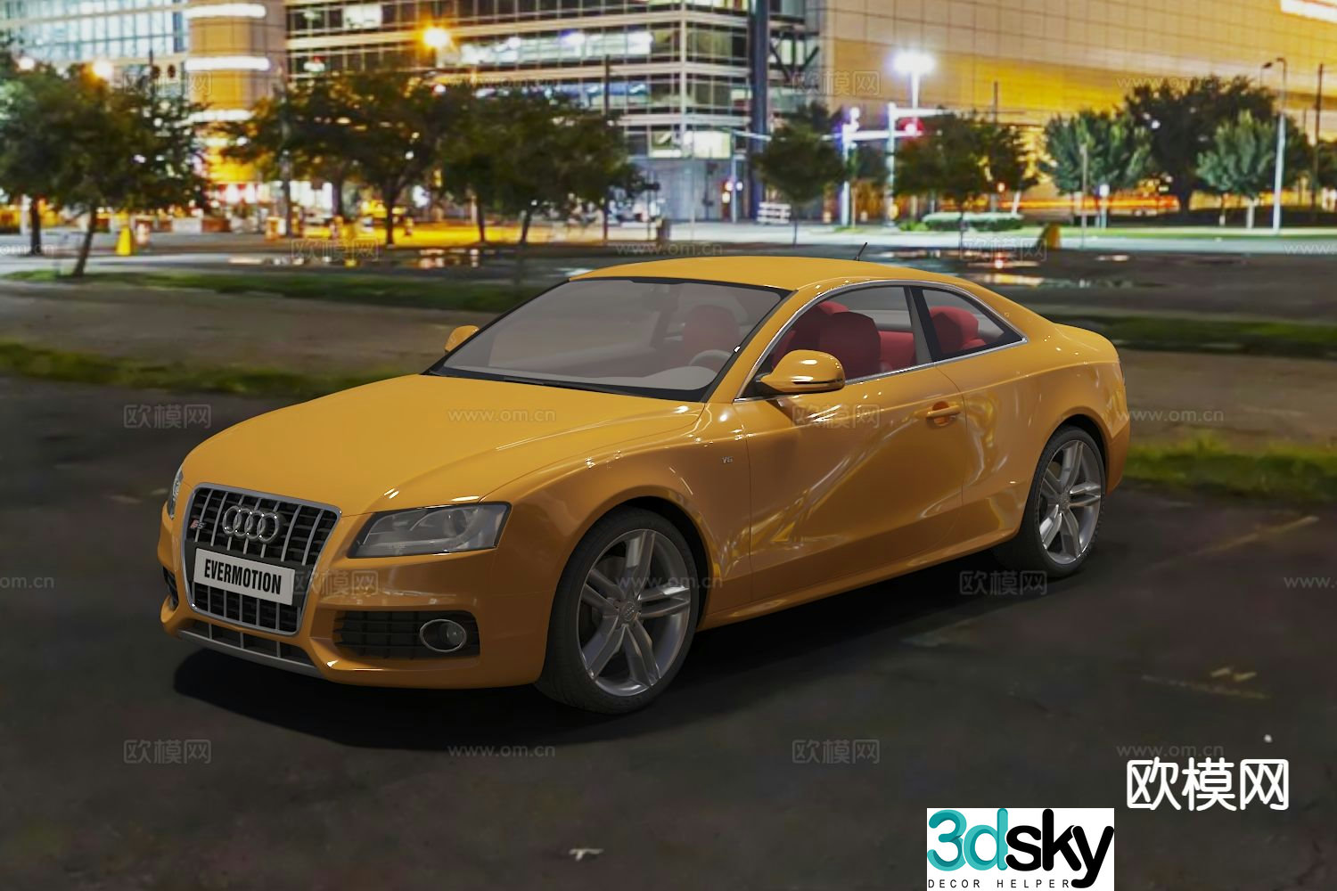 sports car audi car 3d model