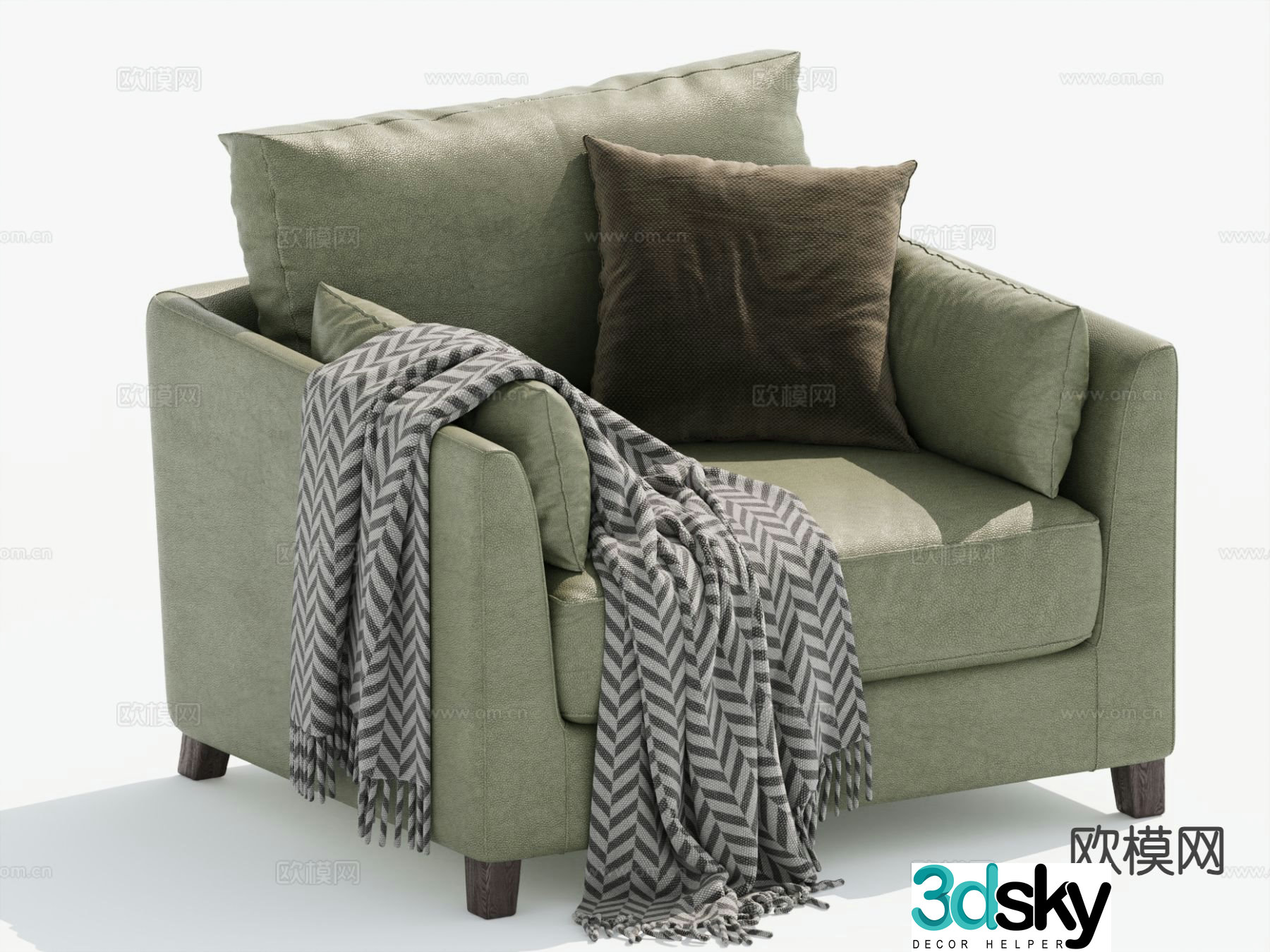 Modern single sofa 3d model