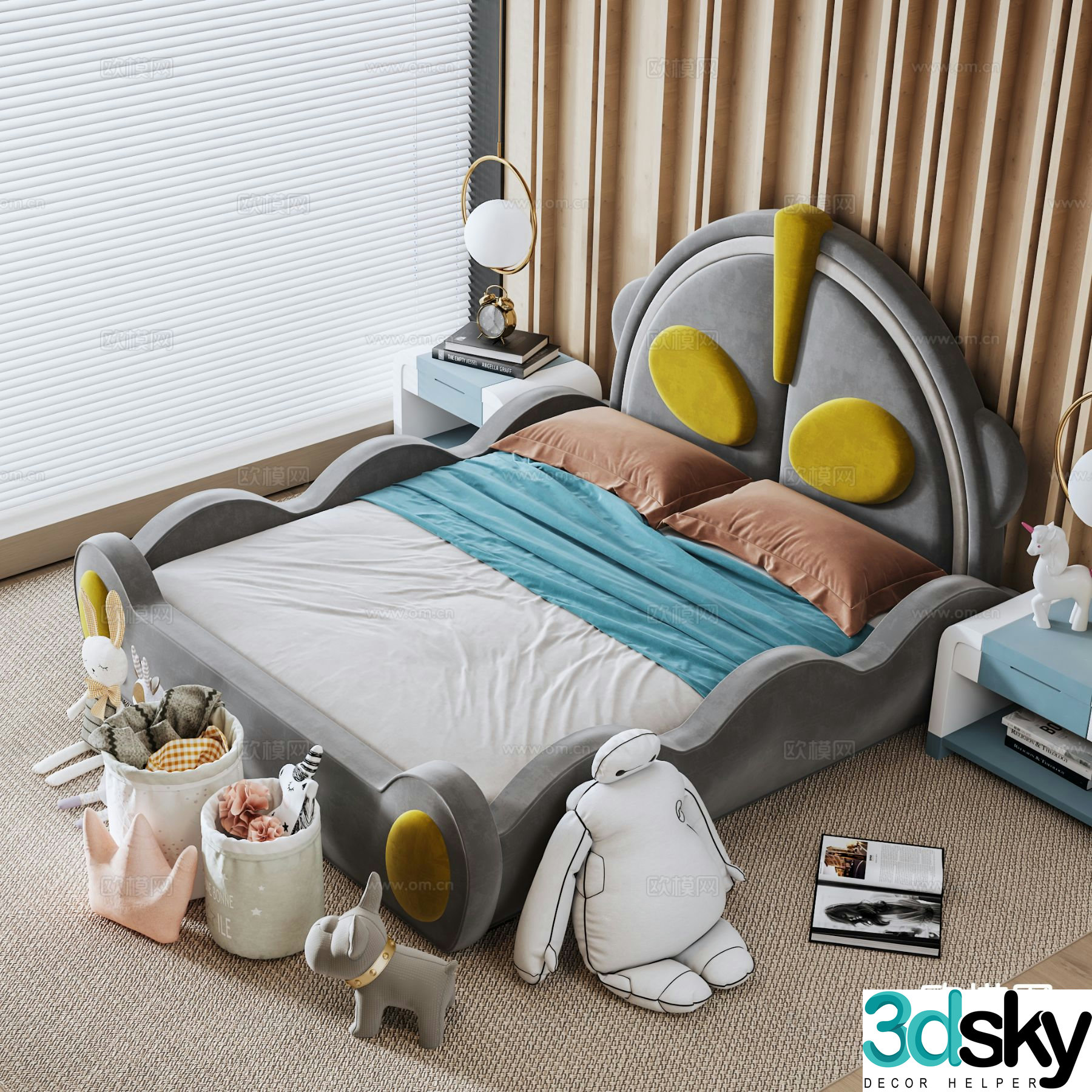 Modern children’s bed child’s bed 3d model
